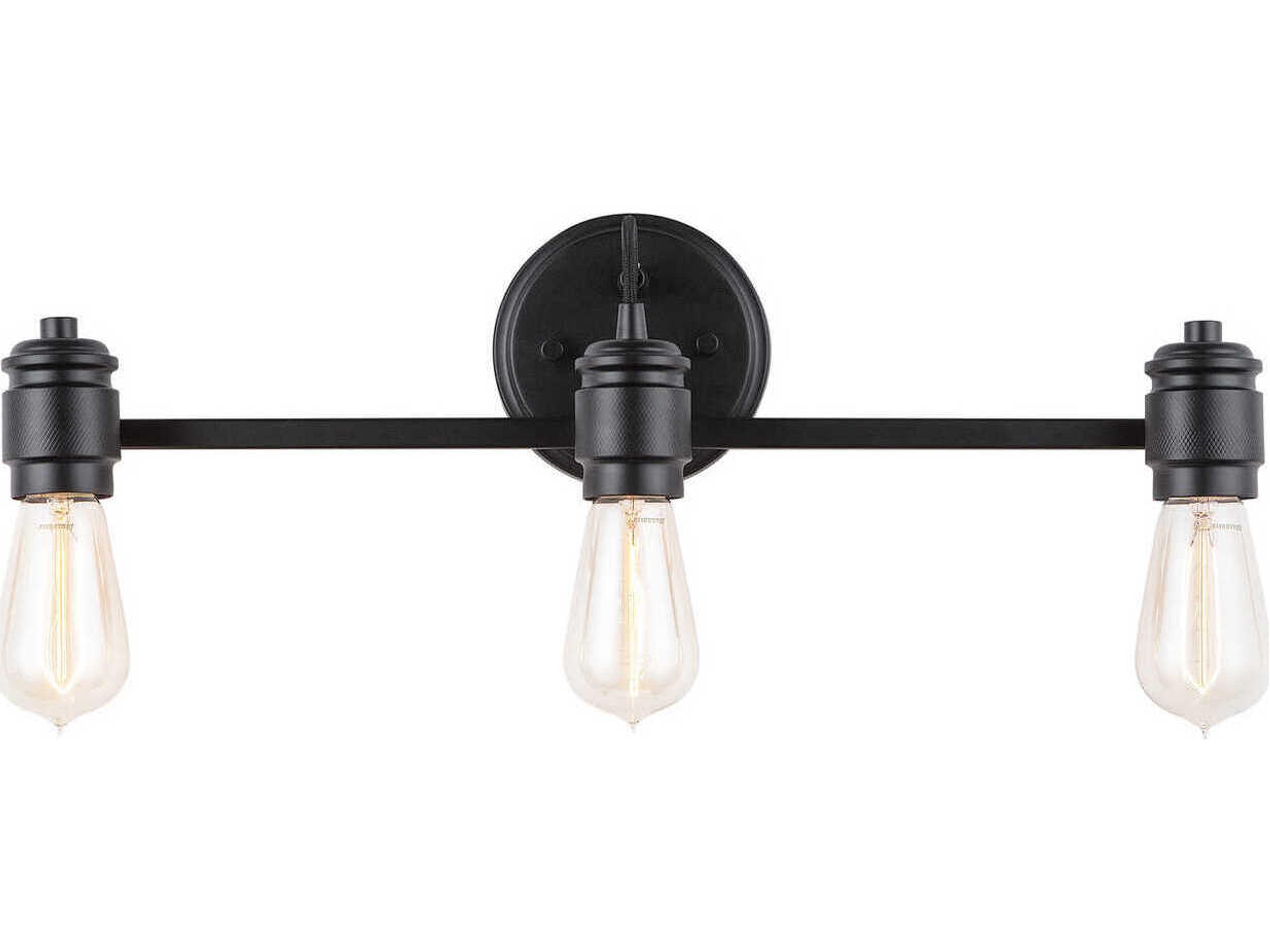Capital Lighting Menlo 3-Light Matte Black Vanity Light