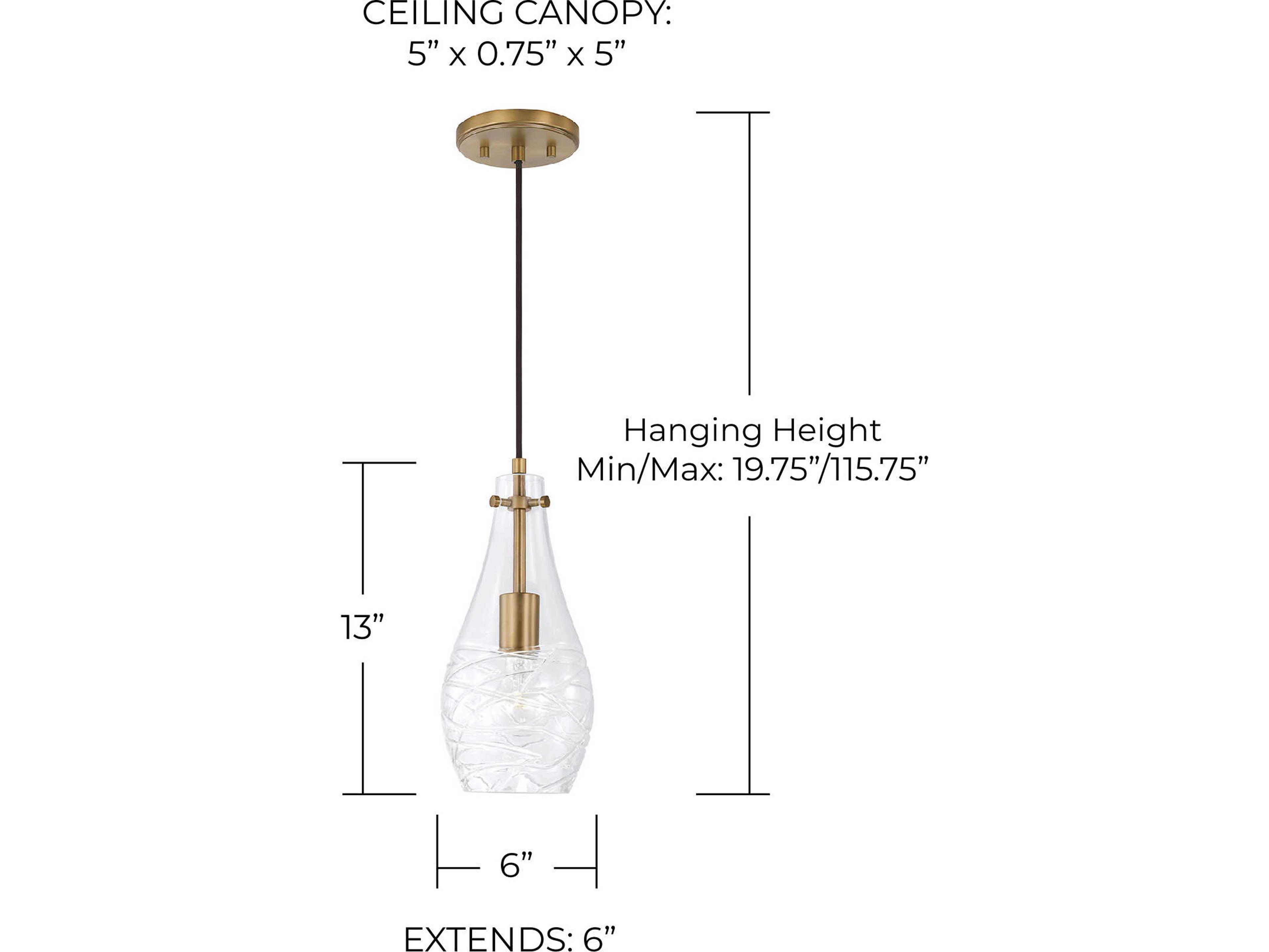 Capital Lighting Kier 1-Light Aged Brass Glass Bell Mini Pendant