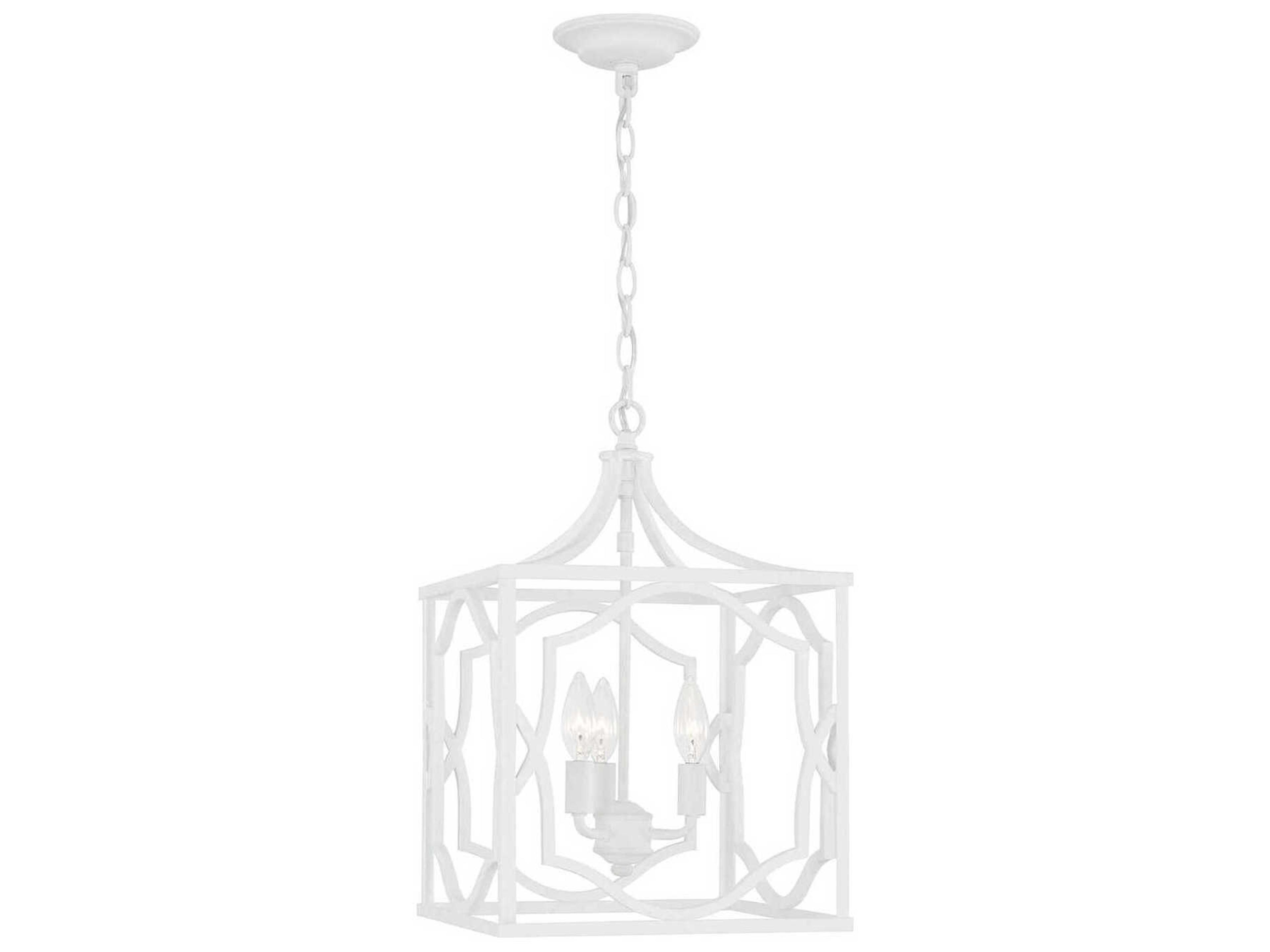 Anna 3-Light Textured White Mini Pendant