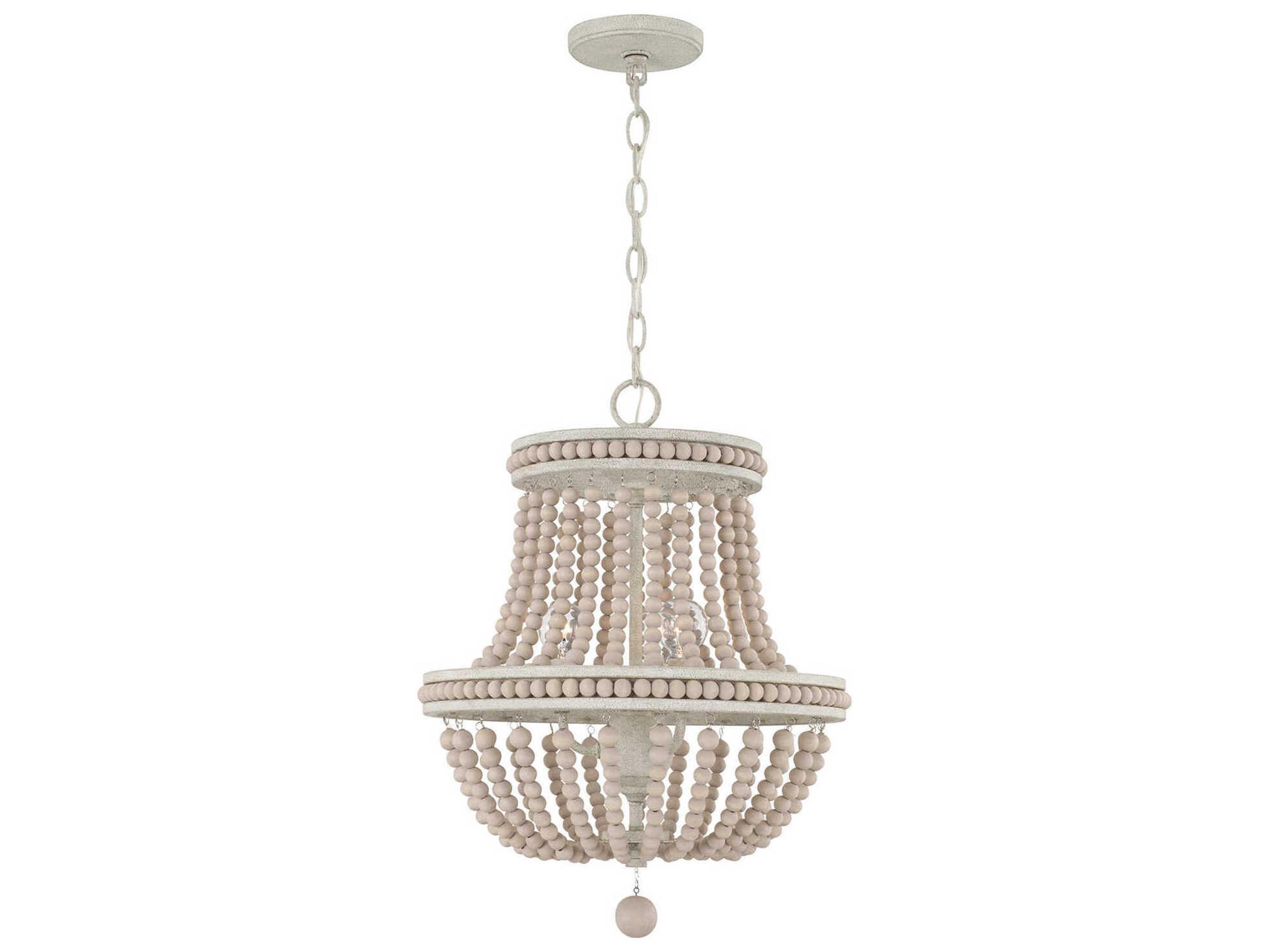 Handley 3-Light Sand Dollar Brown Candelabra Chandelier