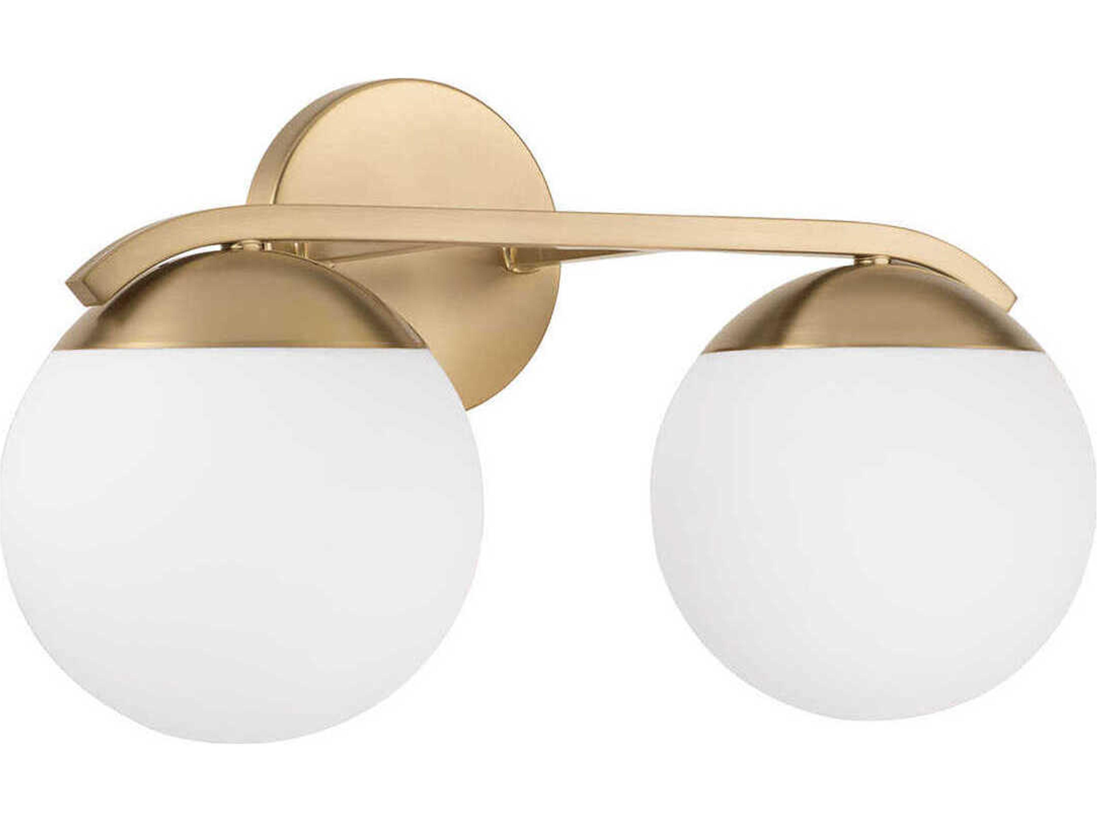 Oliver 2-Light Matte Brass Vanity Light