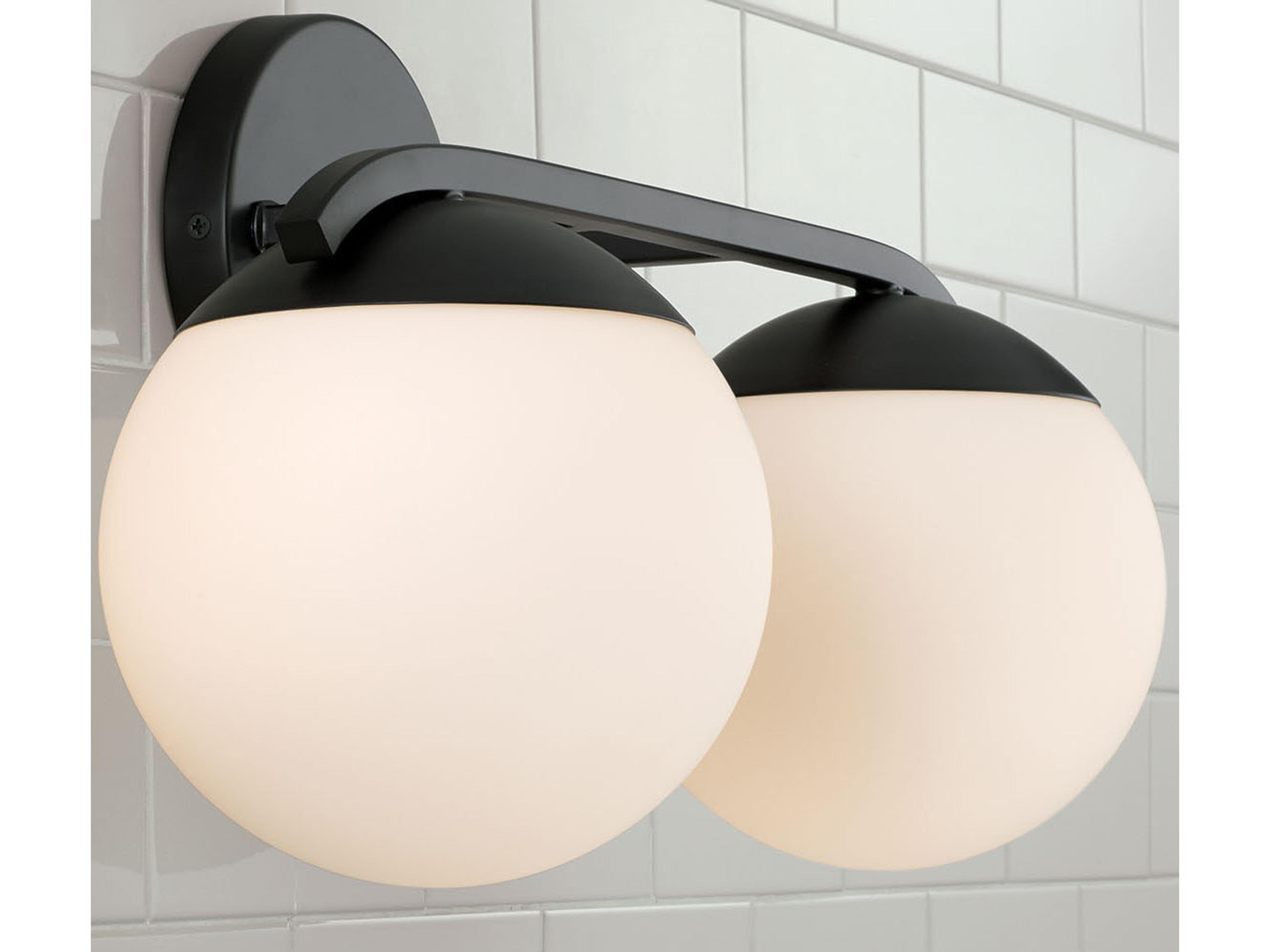 Capital Lighting Oliver 2-Light Matte Black Vanity Light