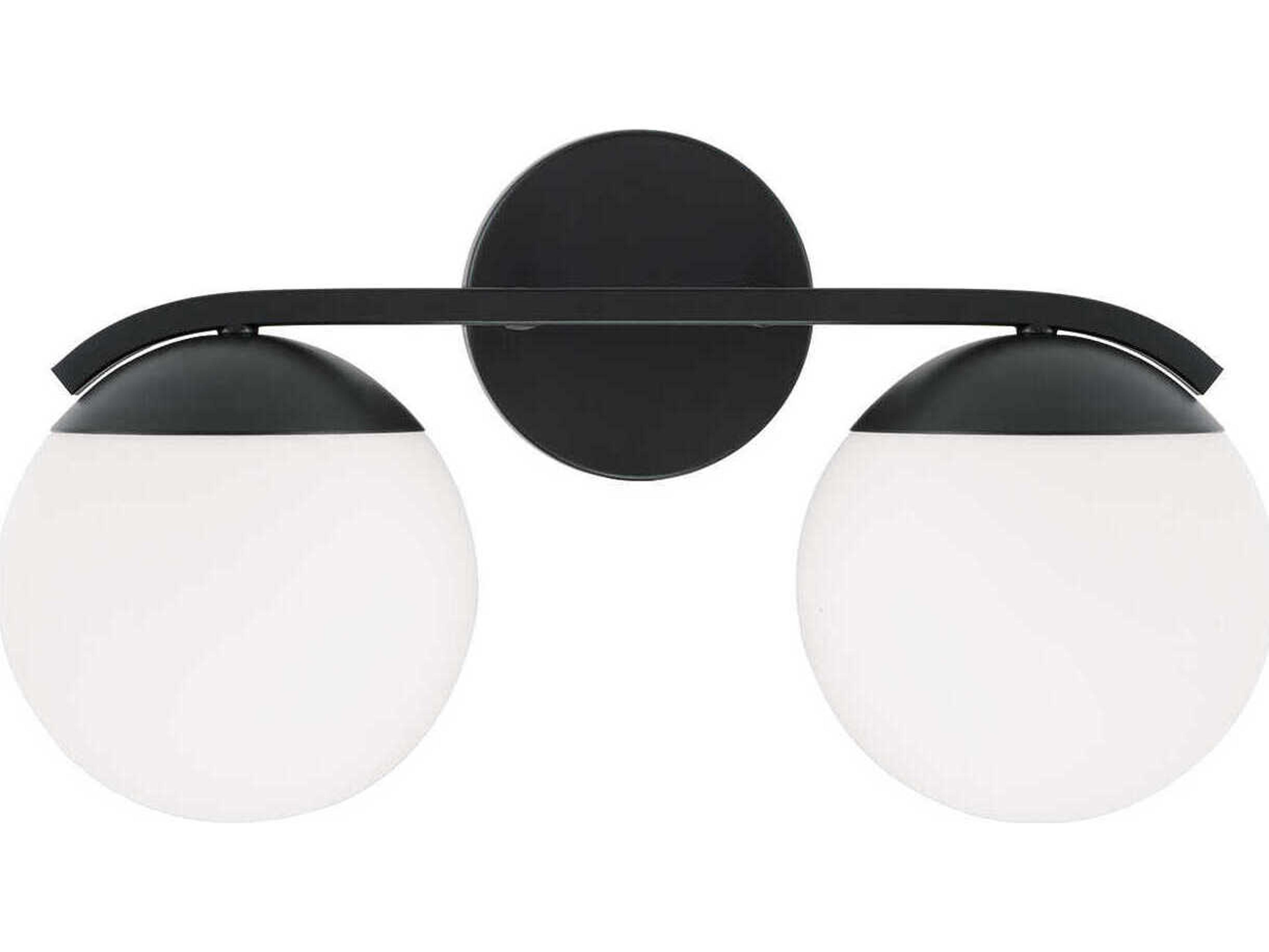 Capital Lighting Oliver 2-Light Matte Black Vanity Light