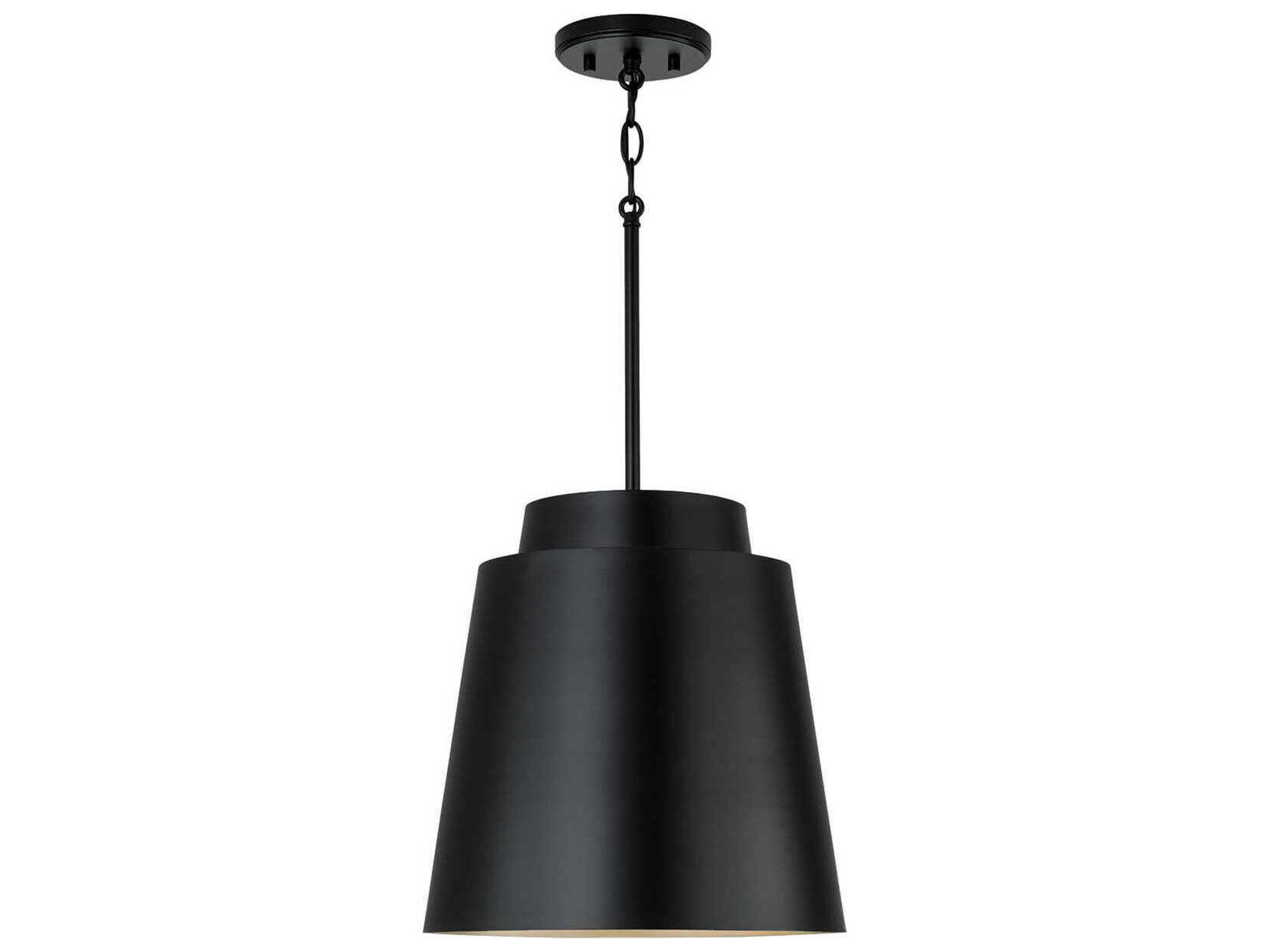 Pratt 1-Light Matte Black Pendant