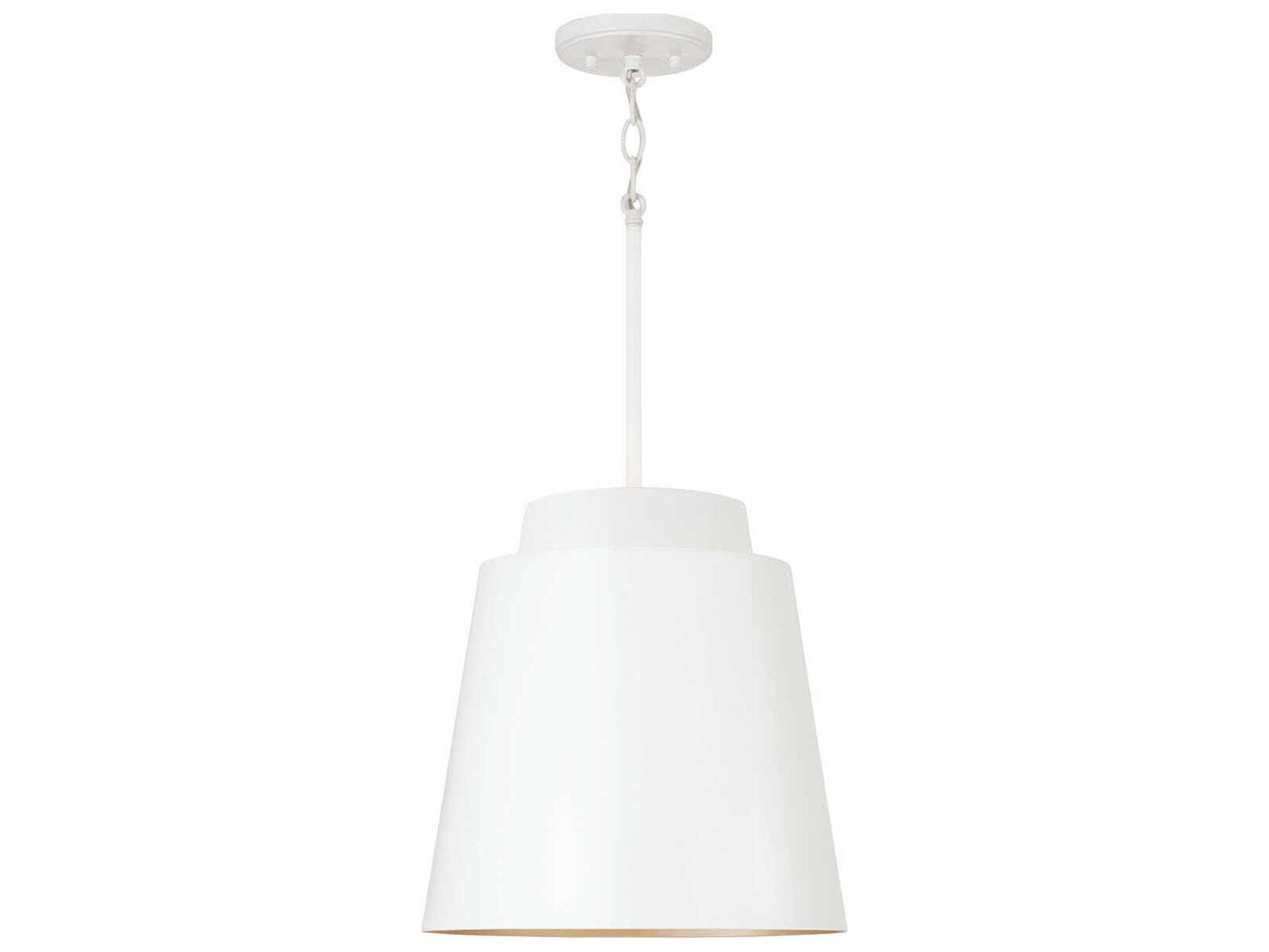 Pratt 1-Light Matte White Pendant