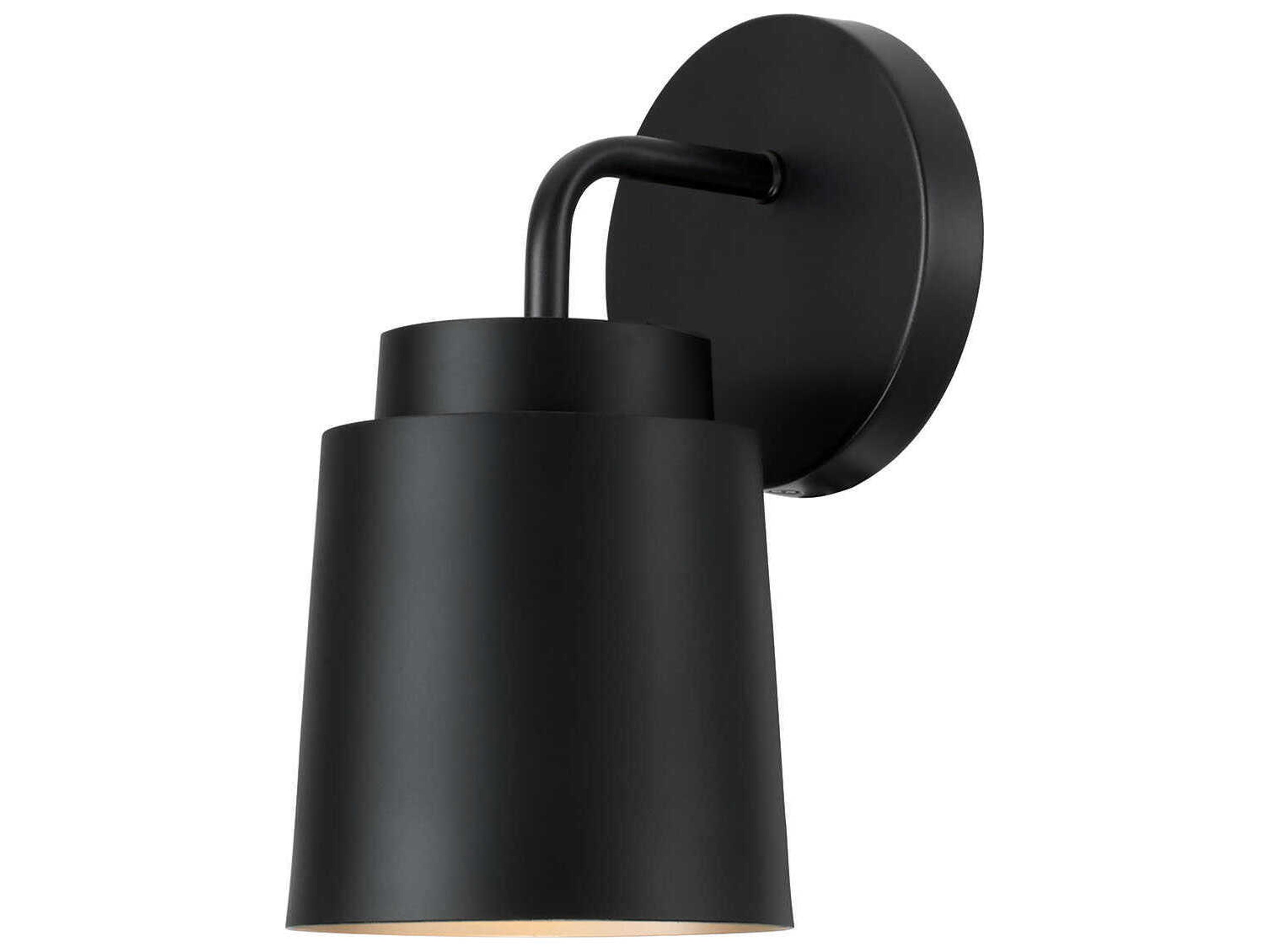 Pratt 1-Light Matte Black Wall Sconce