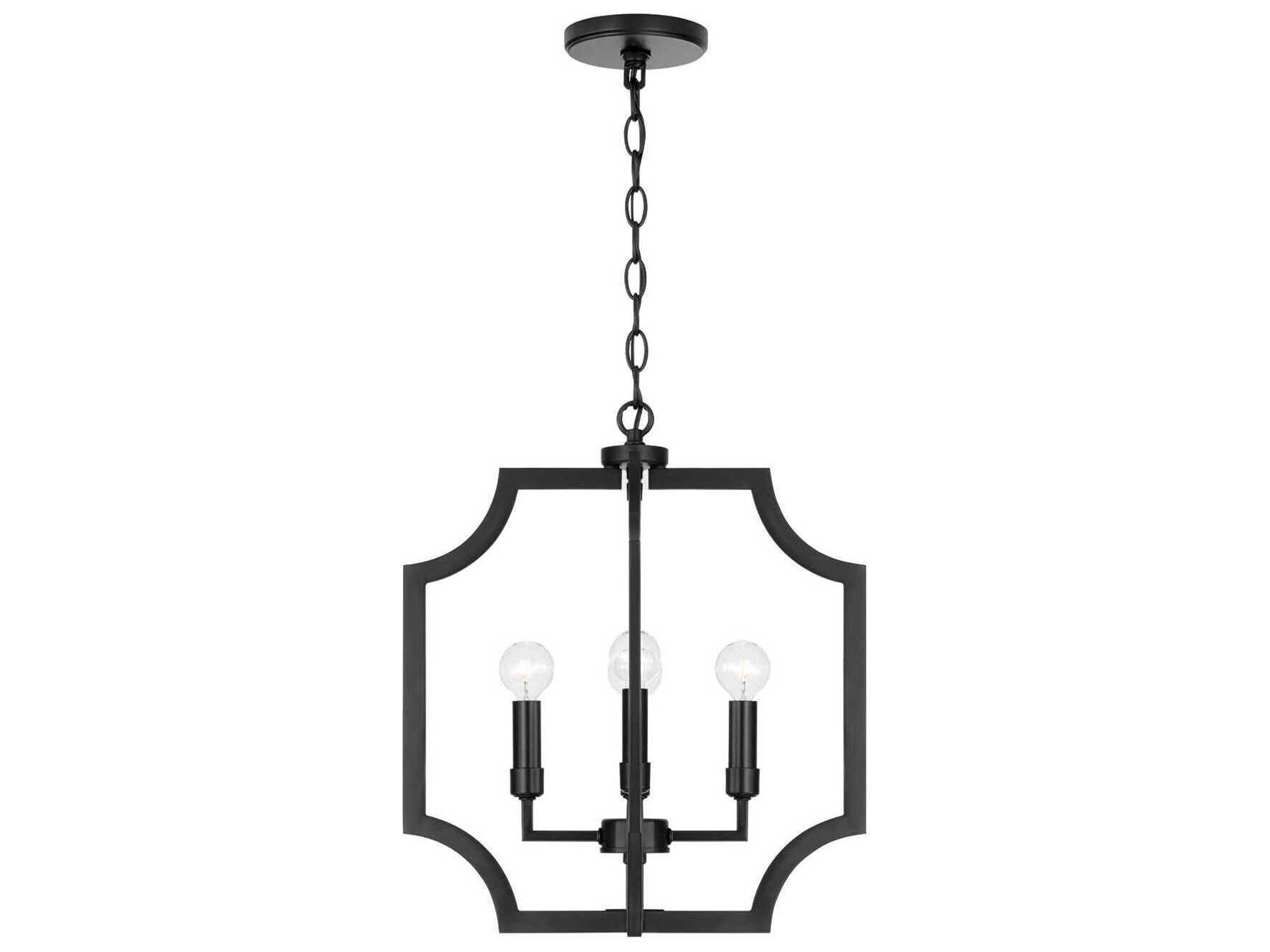 Courtney 4-Light Matte Black Pendant