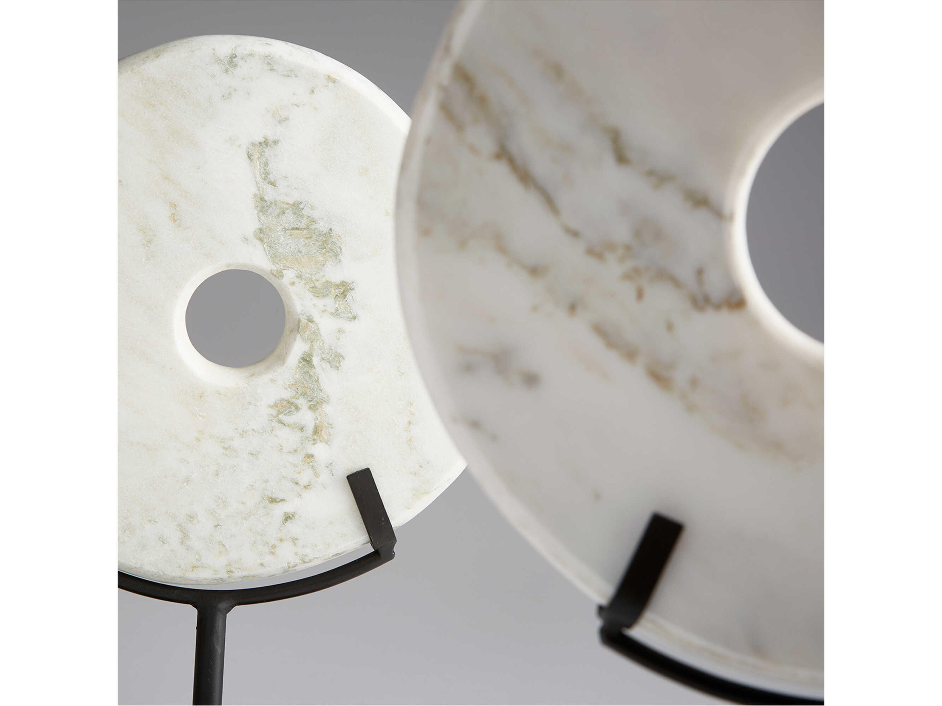 Cyan Design White Disk on Stand Sculpture