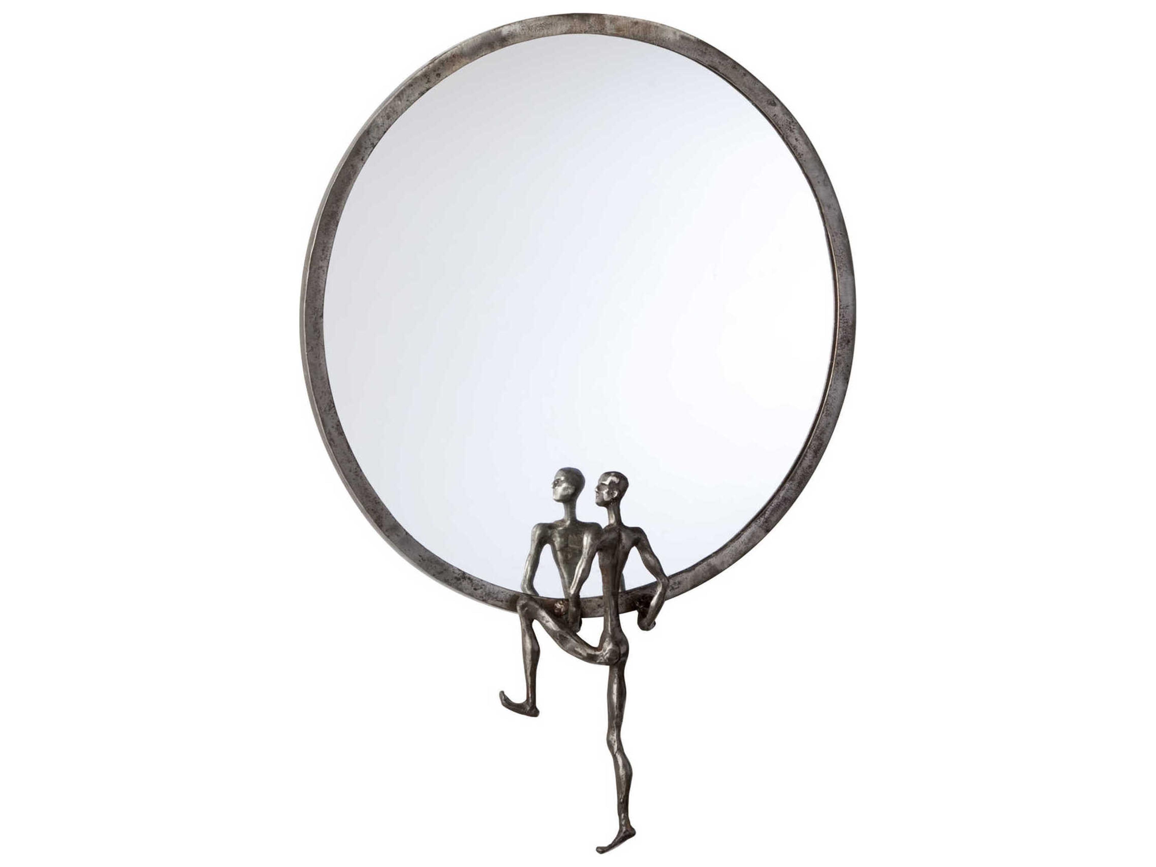 Cyan Design Kobe Raw Steel Round Wall Mirror