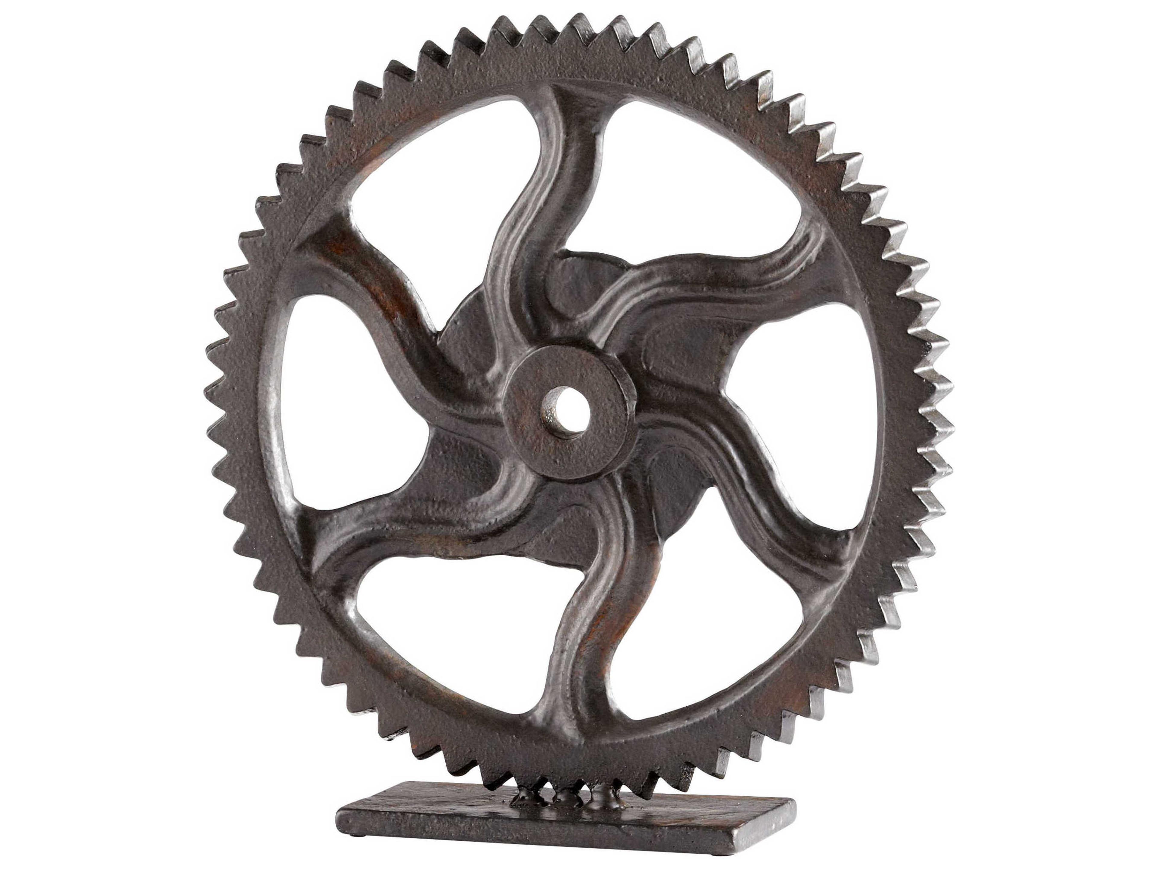 Cyan Design Bronze Gear Sculpture
