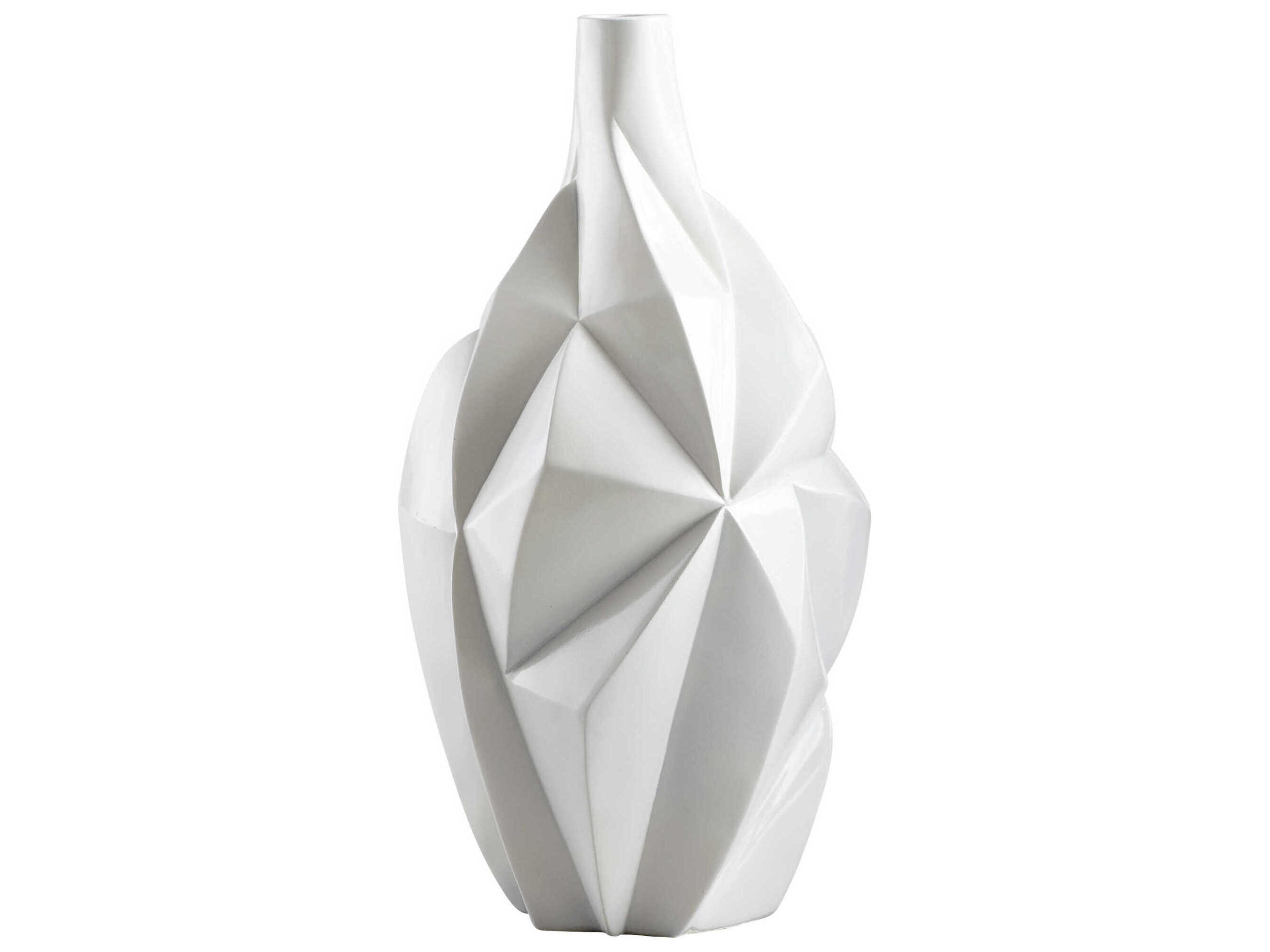 Gloss White Glaze Glacier Vase