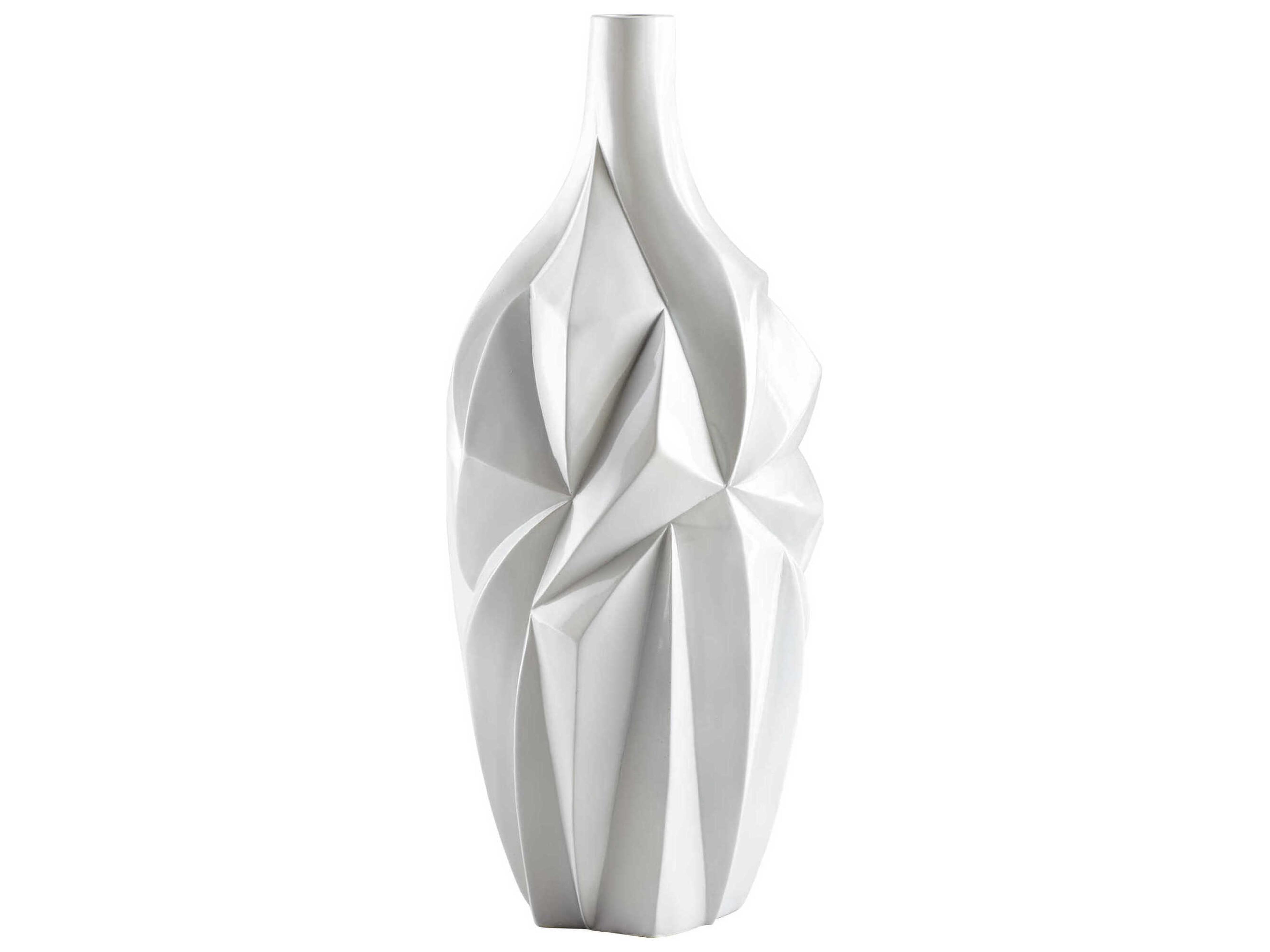 Gloss White Glaze Glacier Vase
