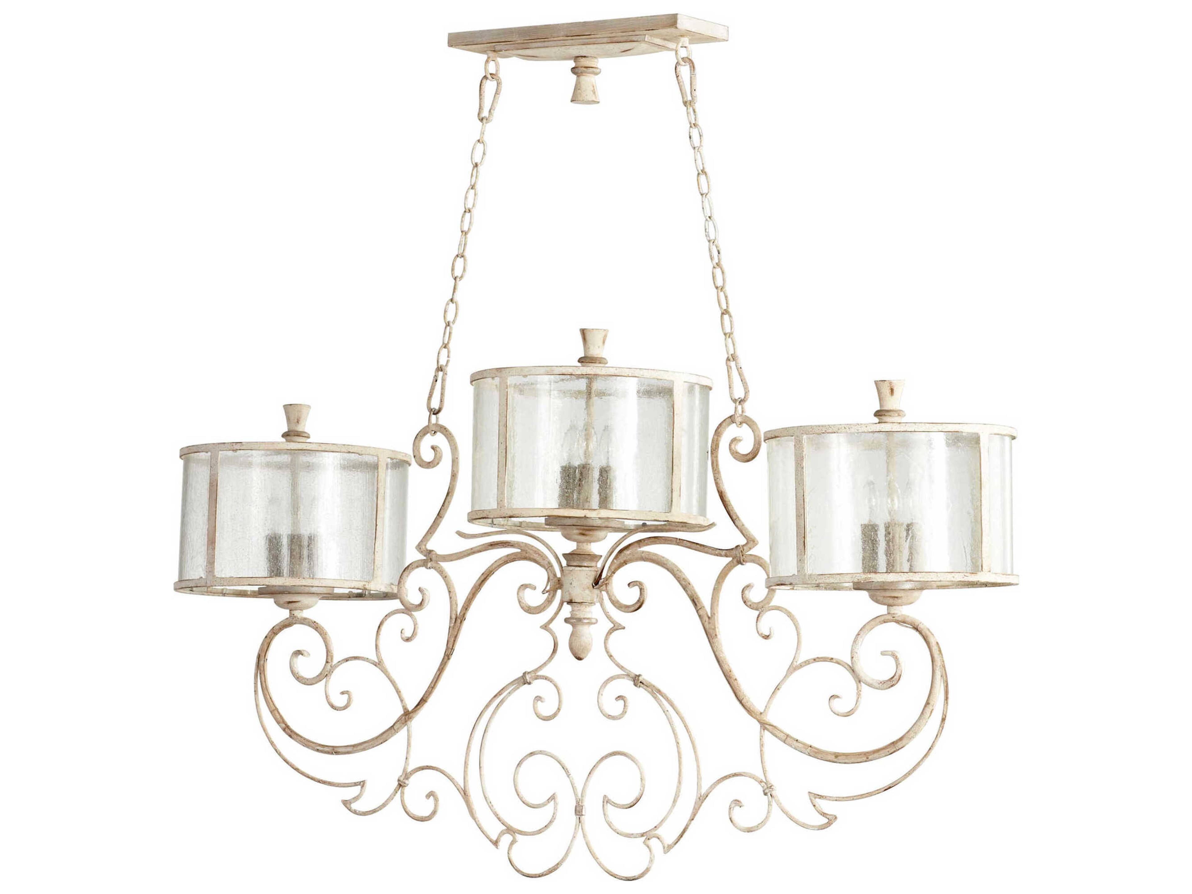 Cyan Design Florine 9-Light Persian White Mystic Silver Traditional Drum Island Pendant