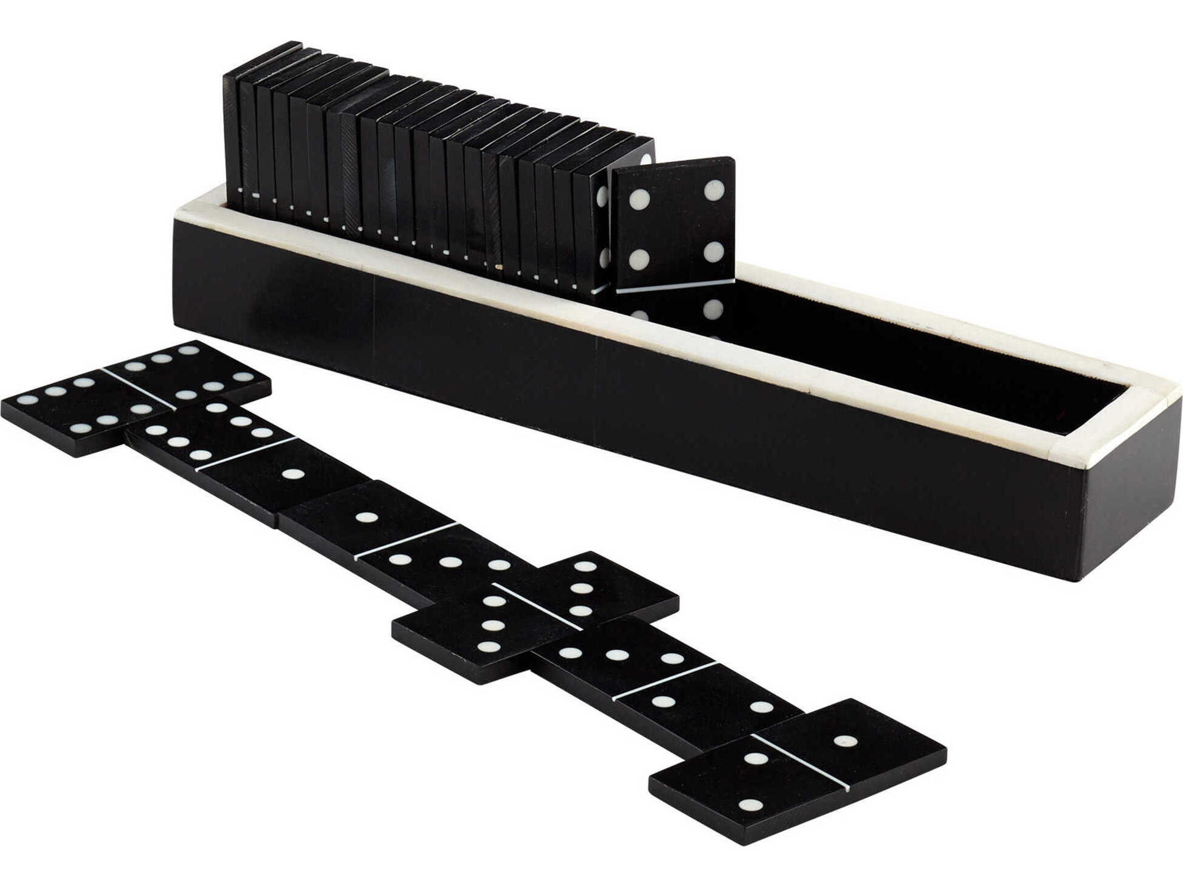 Cyan Design Black White Dominoes