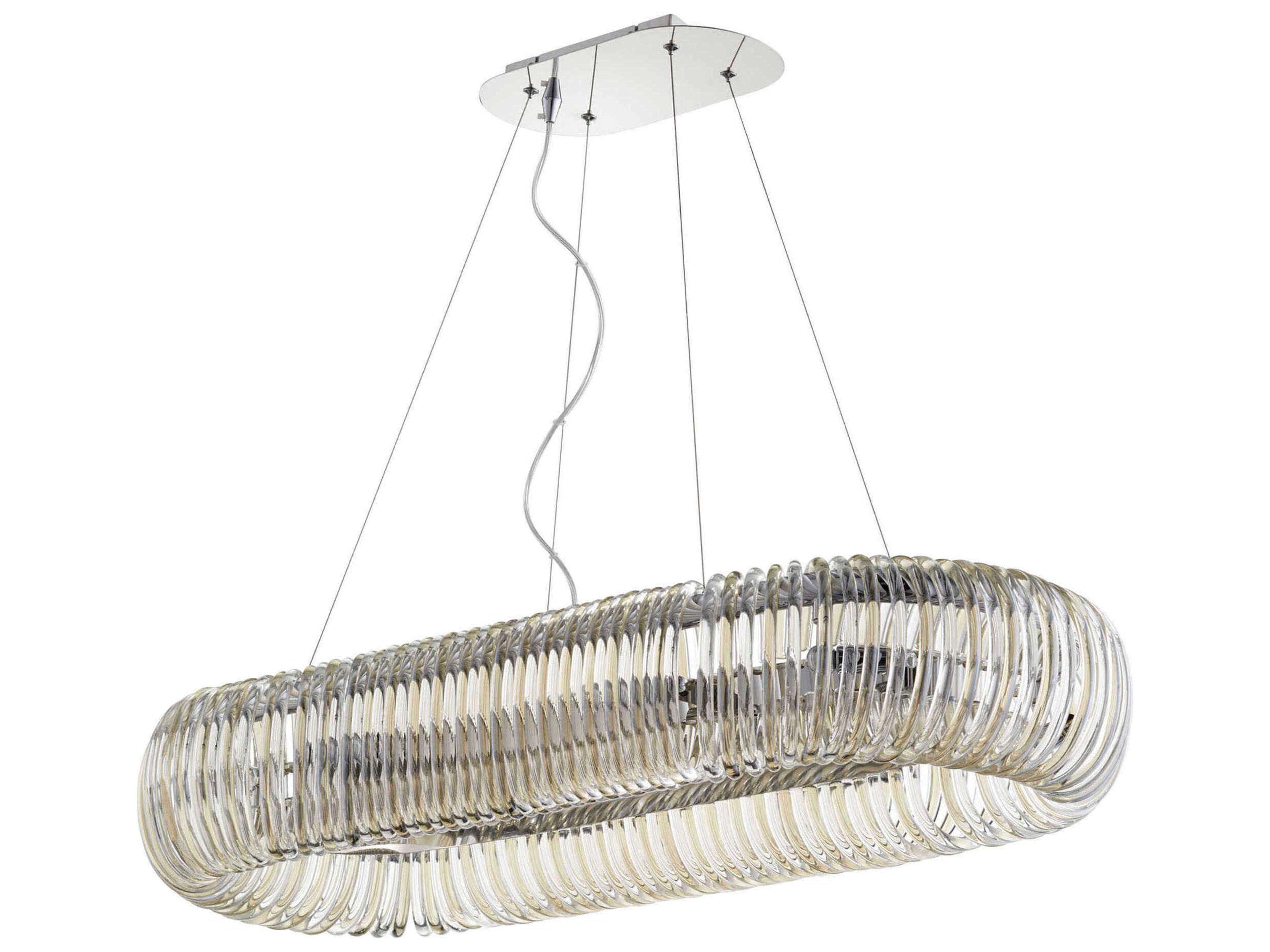 Cyan Design Beaming Around 8-Light Chrome Island Pendant