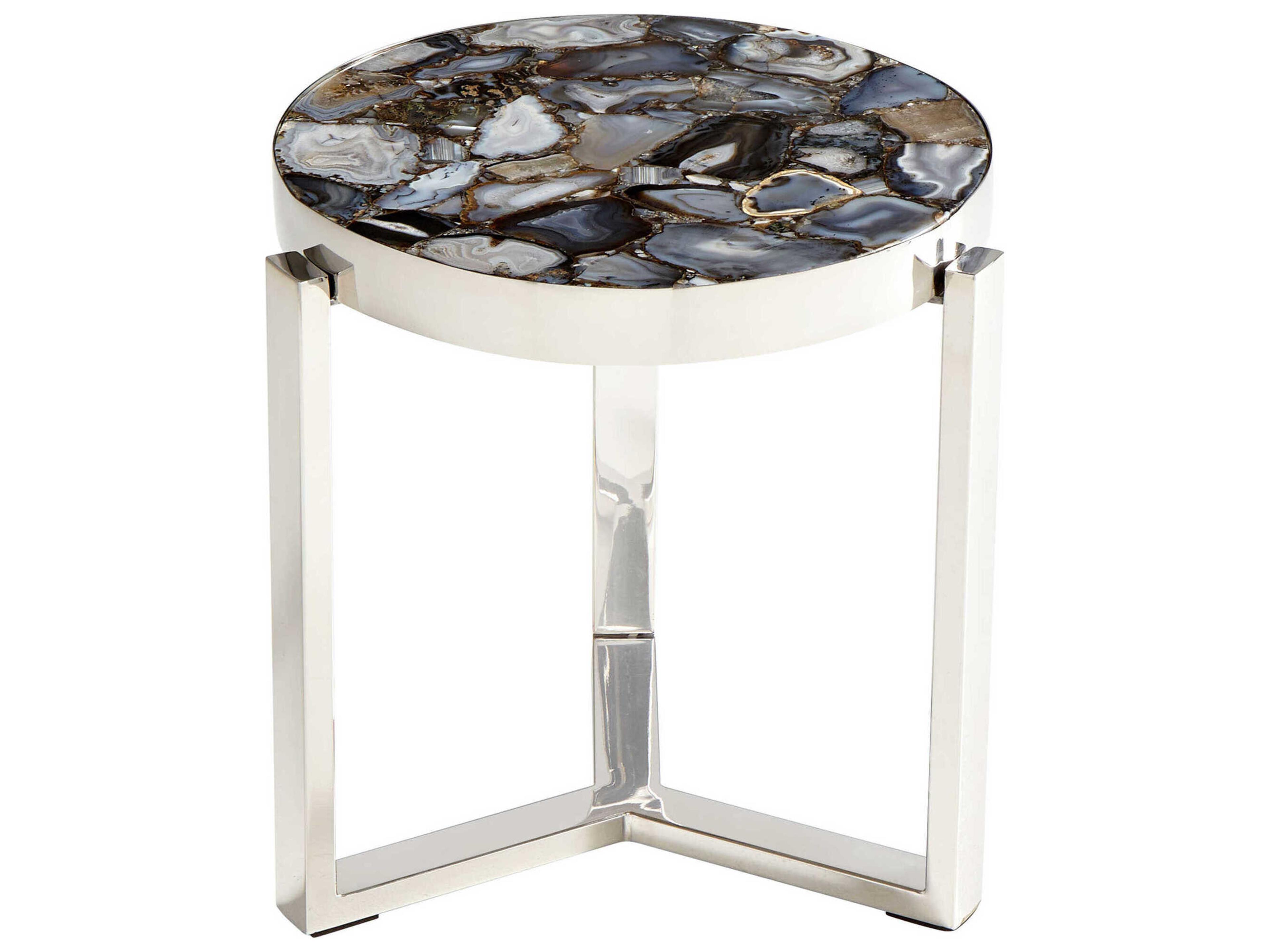 Cyan Design Geodance Round Stone End Table