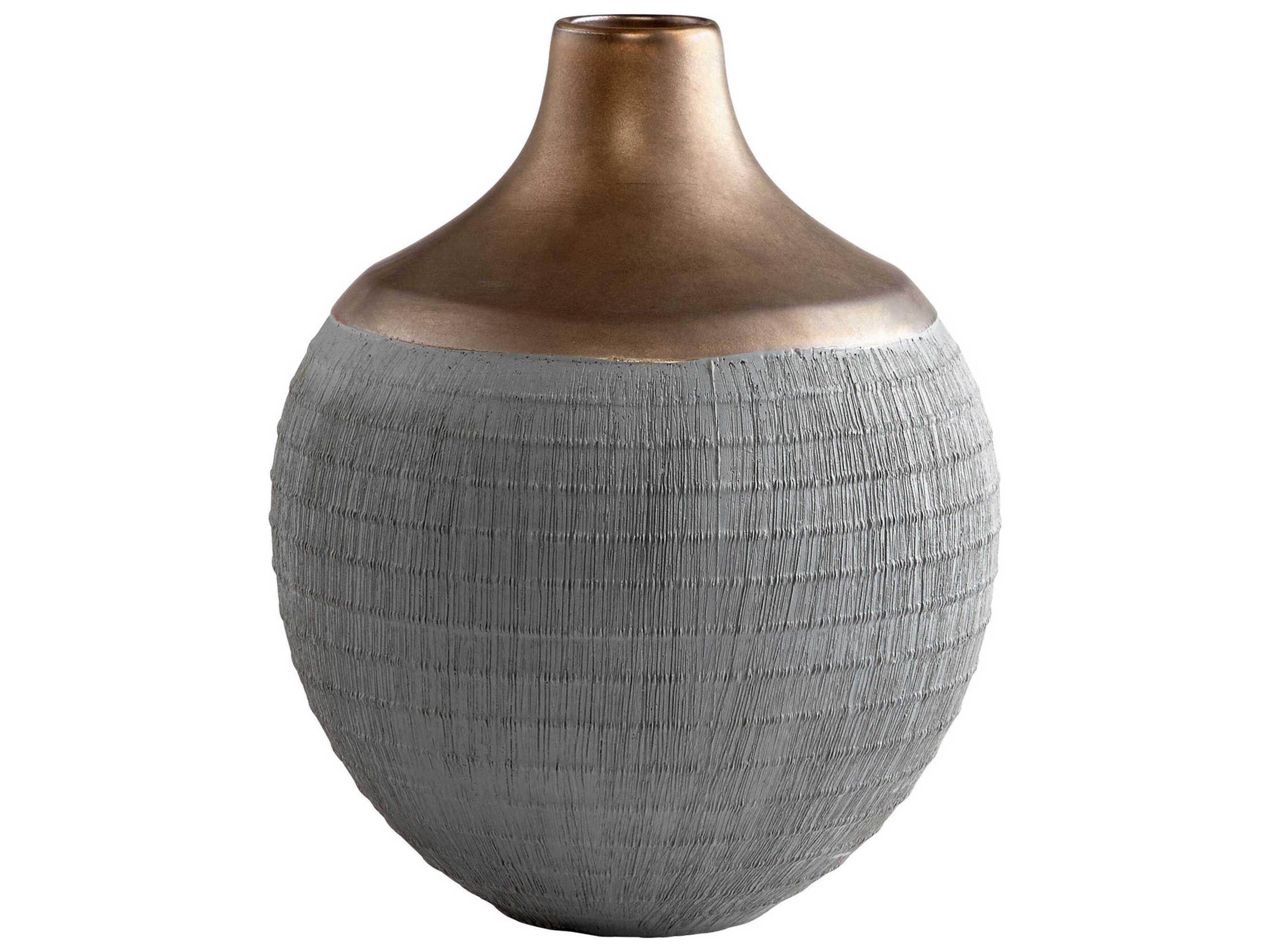 Charcoal Grey Bronze Osiris Vase