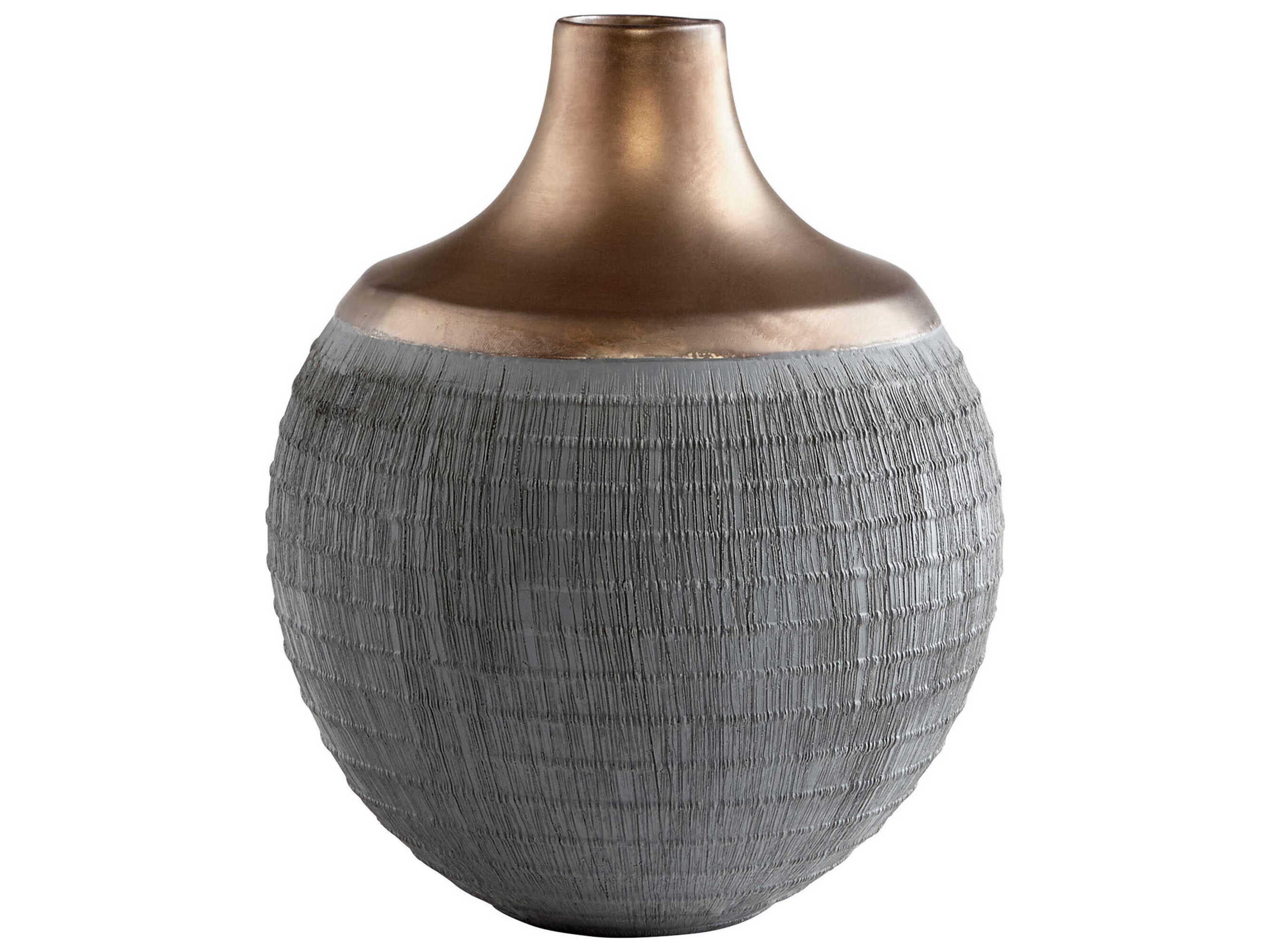 Charcoal Grey Bronze Osiris Vase