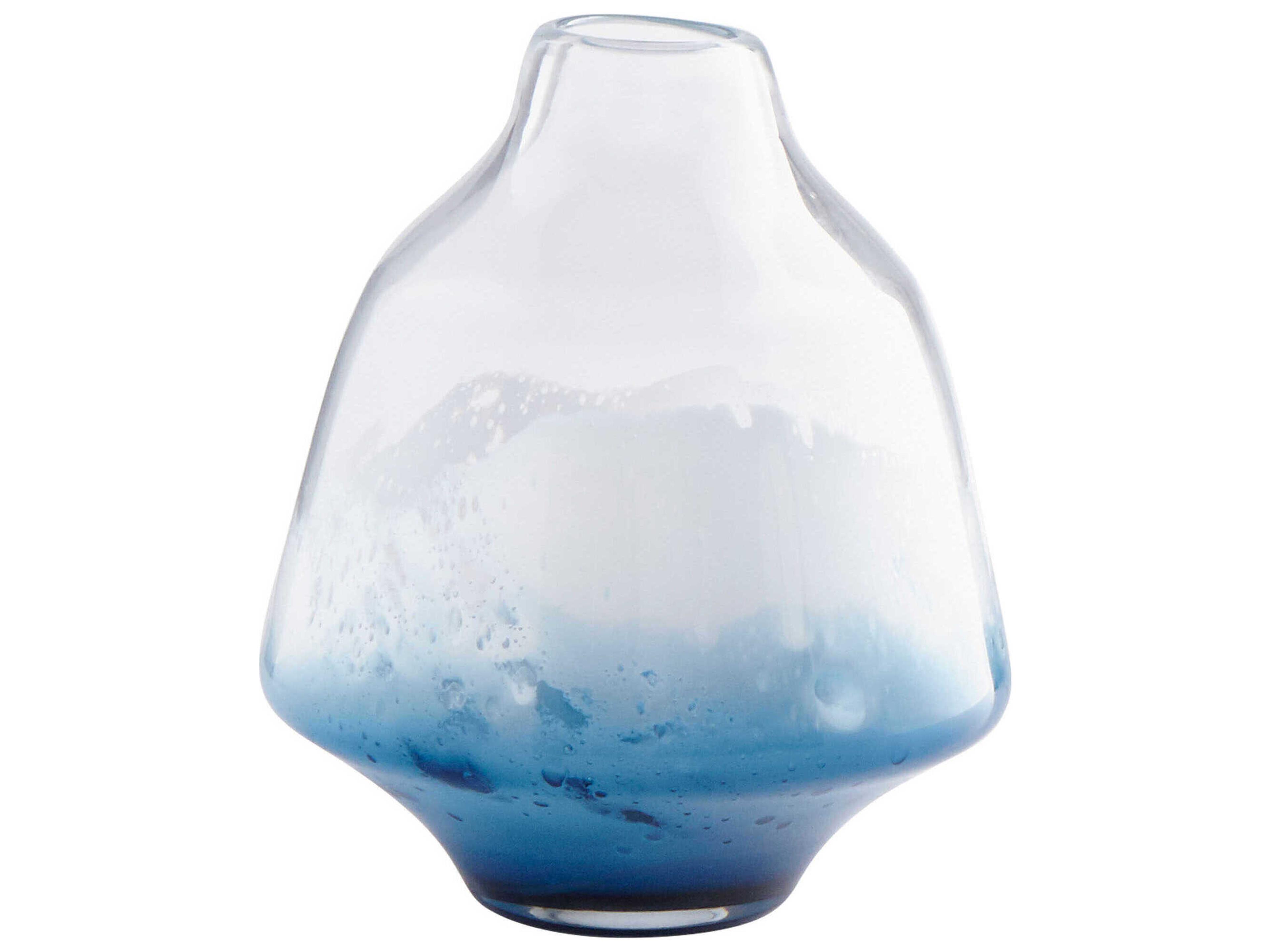 Clear Cobalt Water Vase
