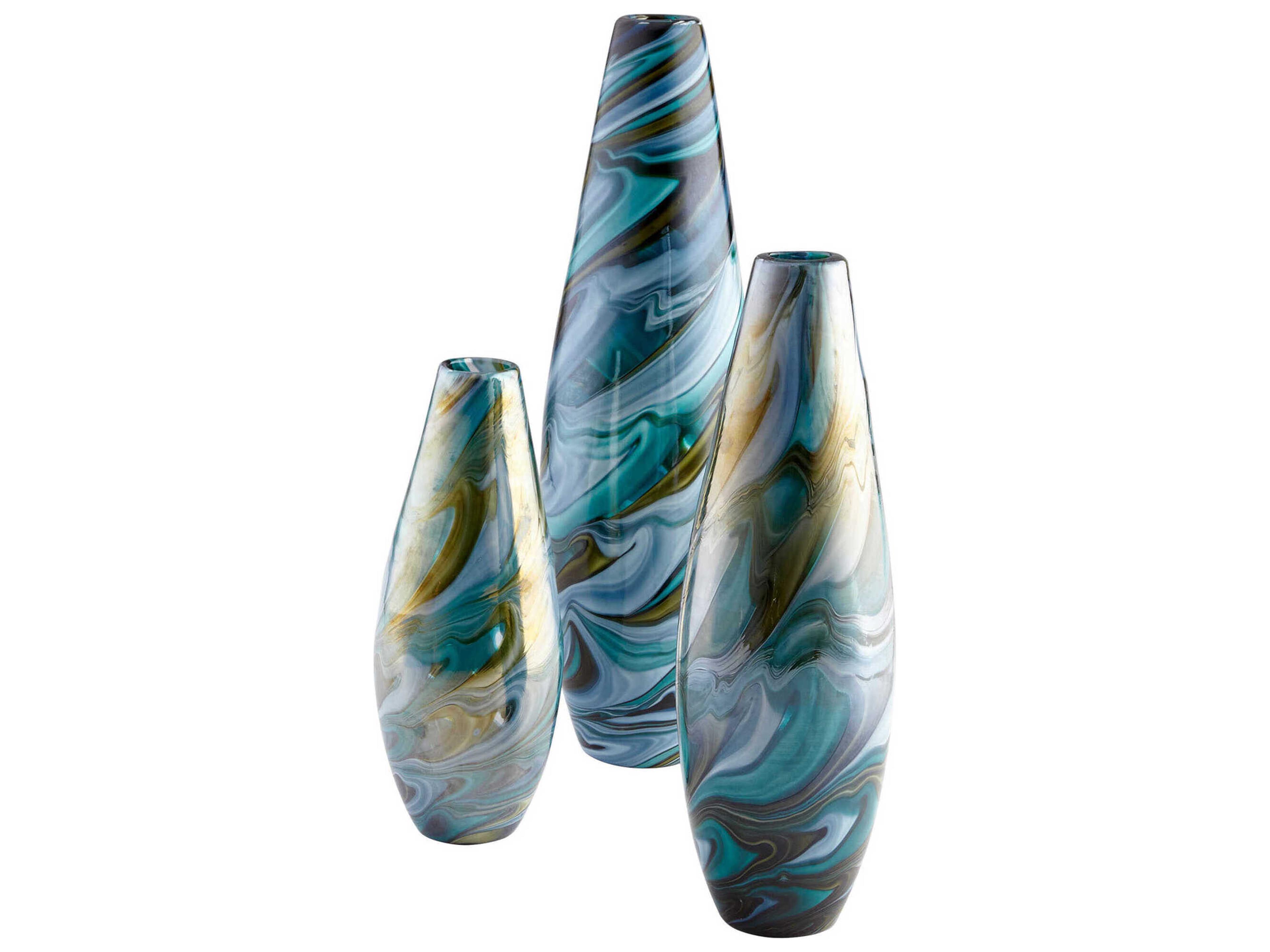 Cyan Design Multi Colored Blue Chalcedony Vase