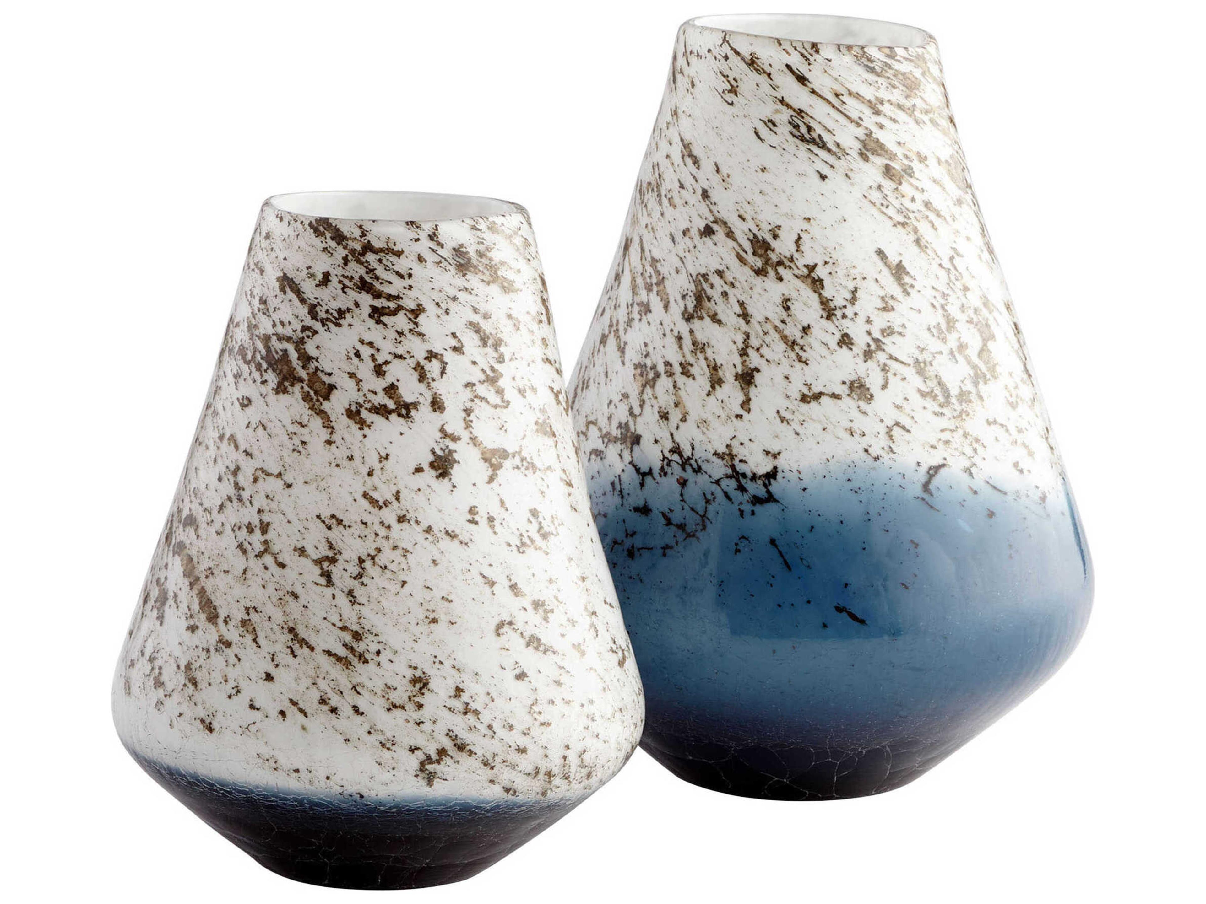 Cyan Design Blue White Orage Vase