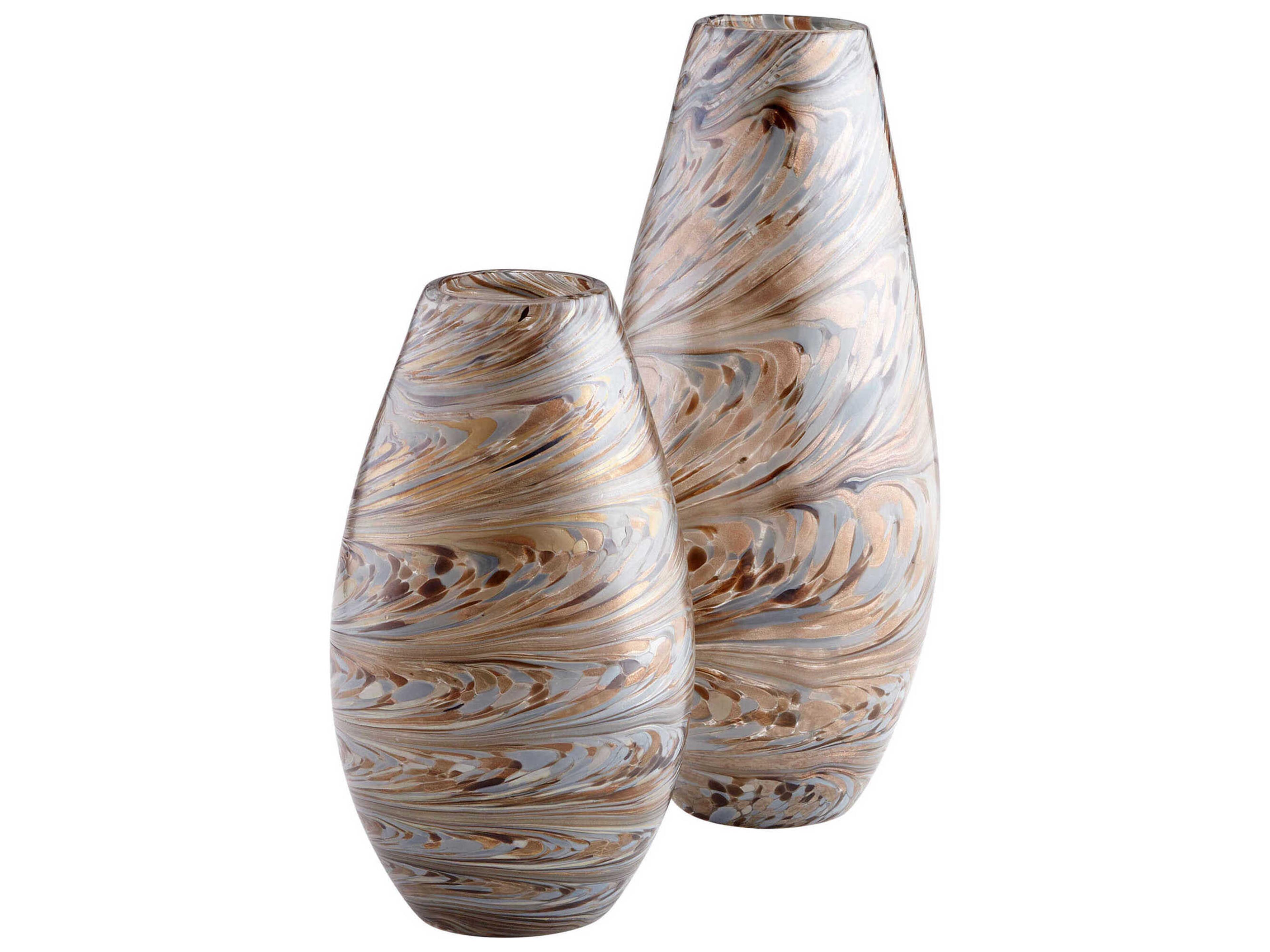 Cyan Design Metallic Sand Swirl Caravelas Vase