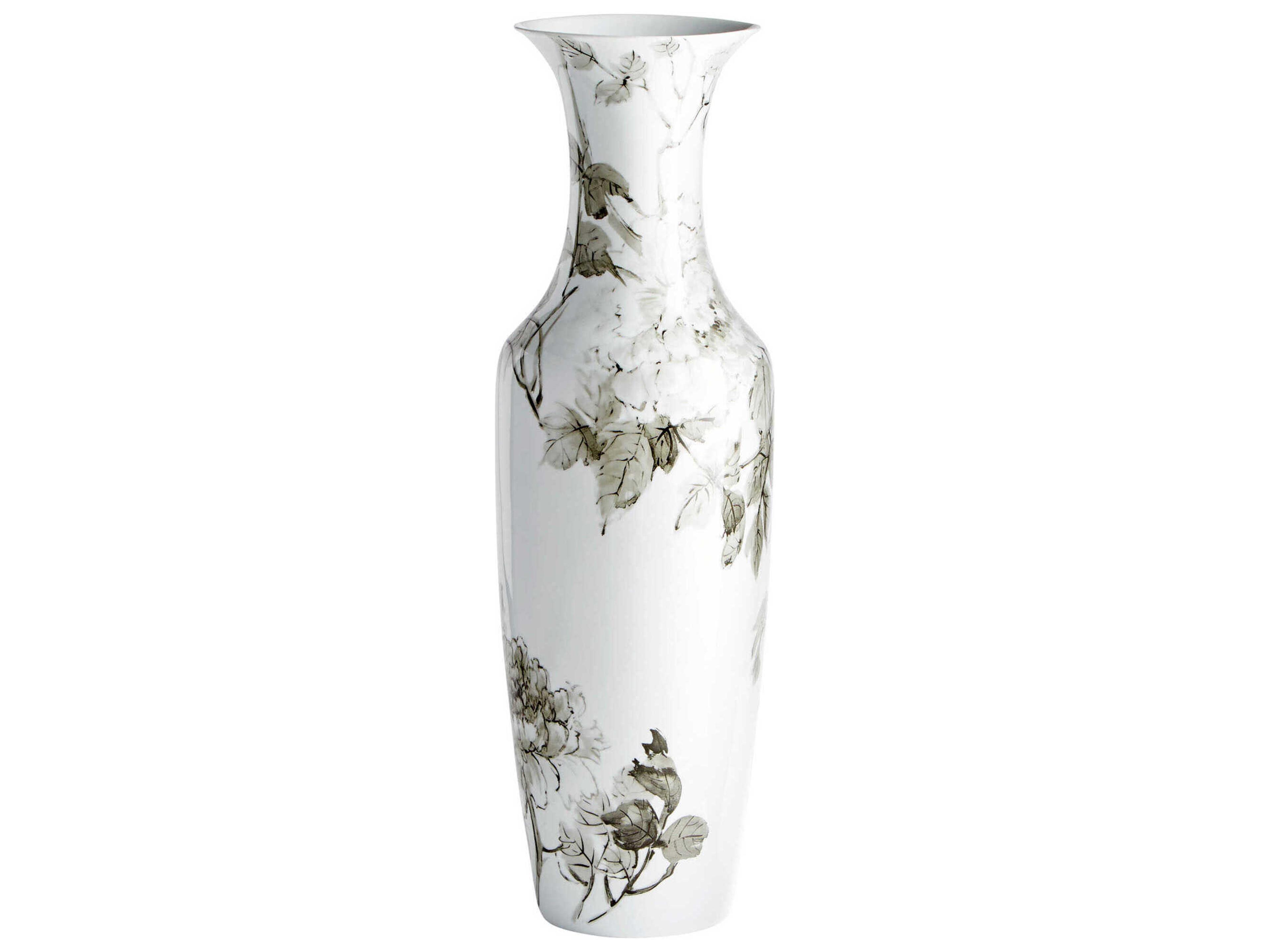 Black White Blossom Vase