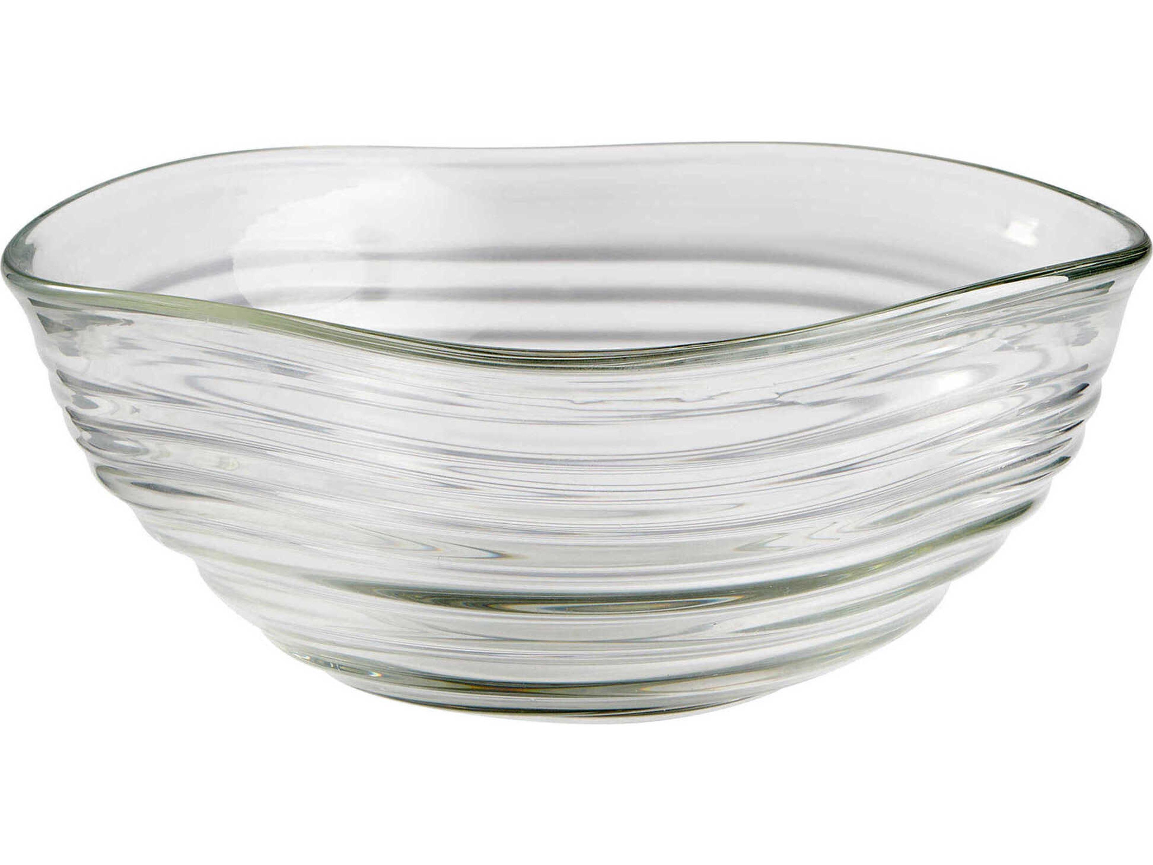 Clear Wavelet Decorative Bowl