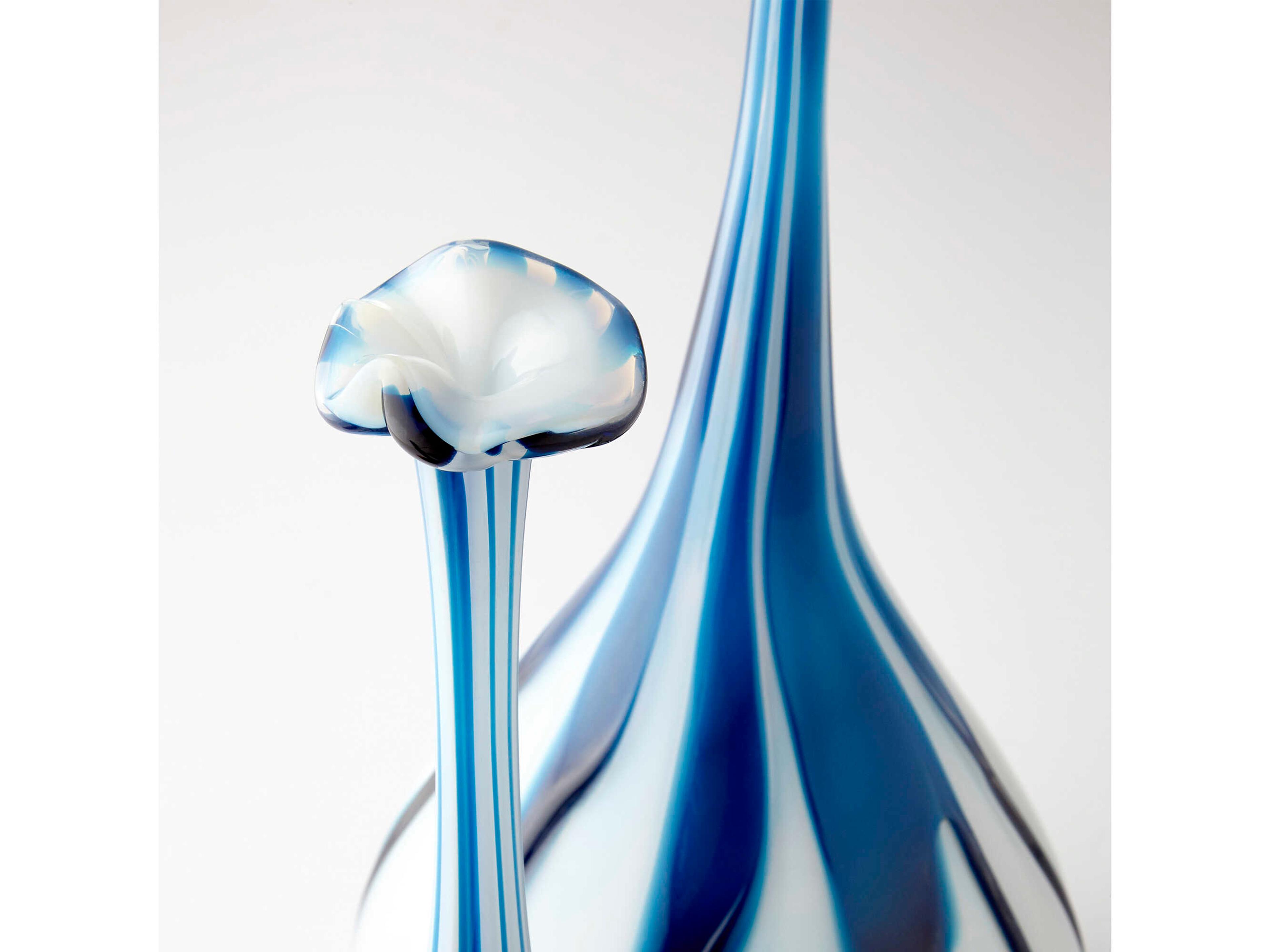 Cyan Design Dulcet Blue / White 15" High Vase