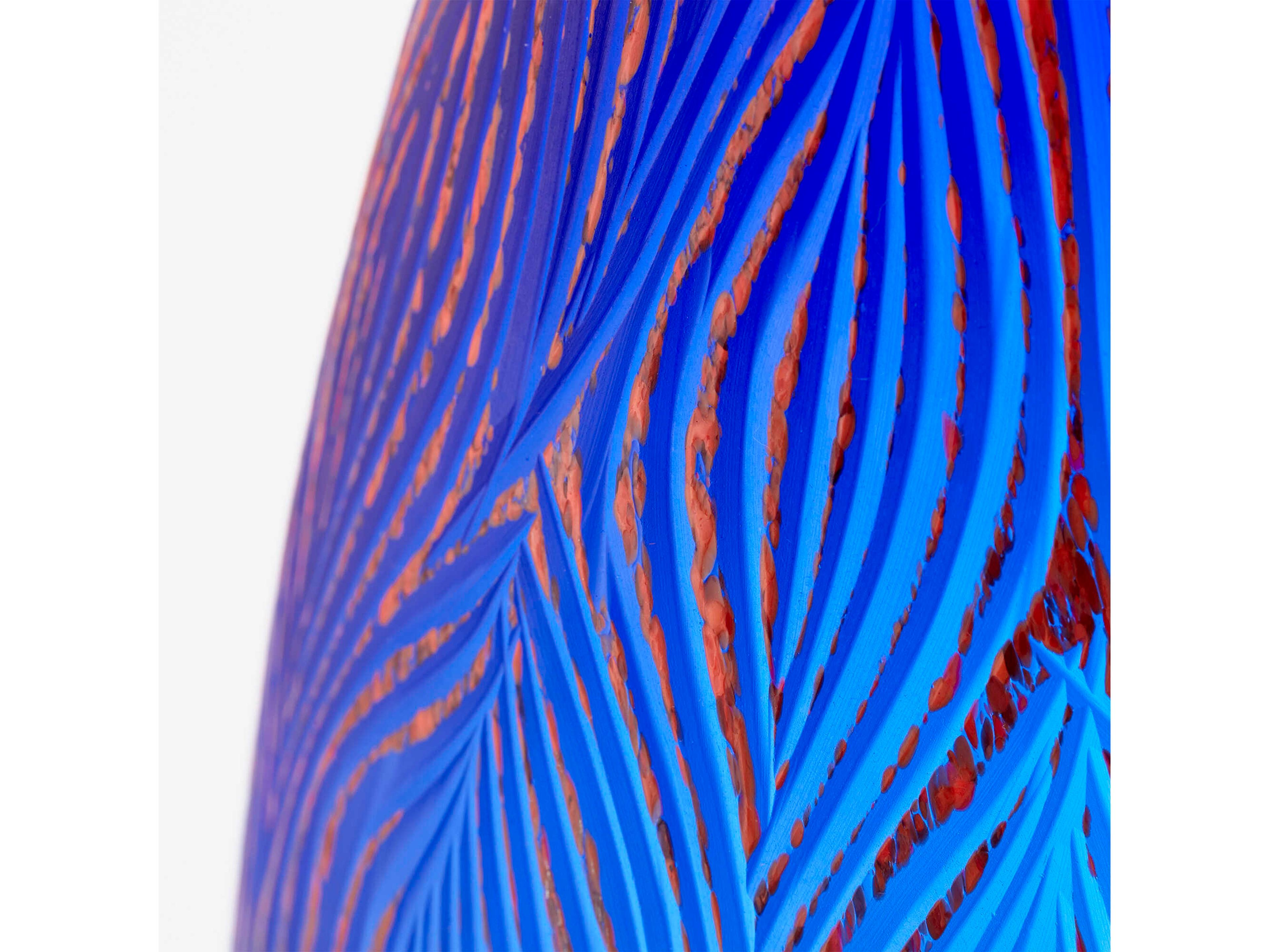 Cyan Design Fused Groove Blue Vase