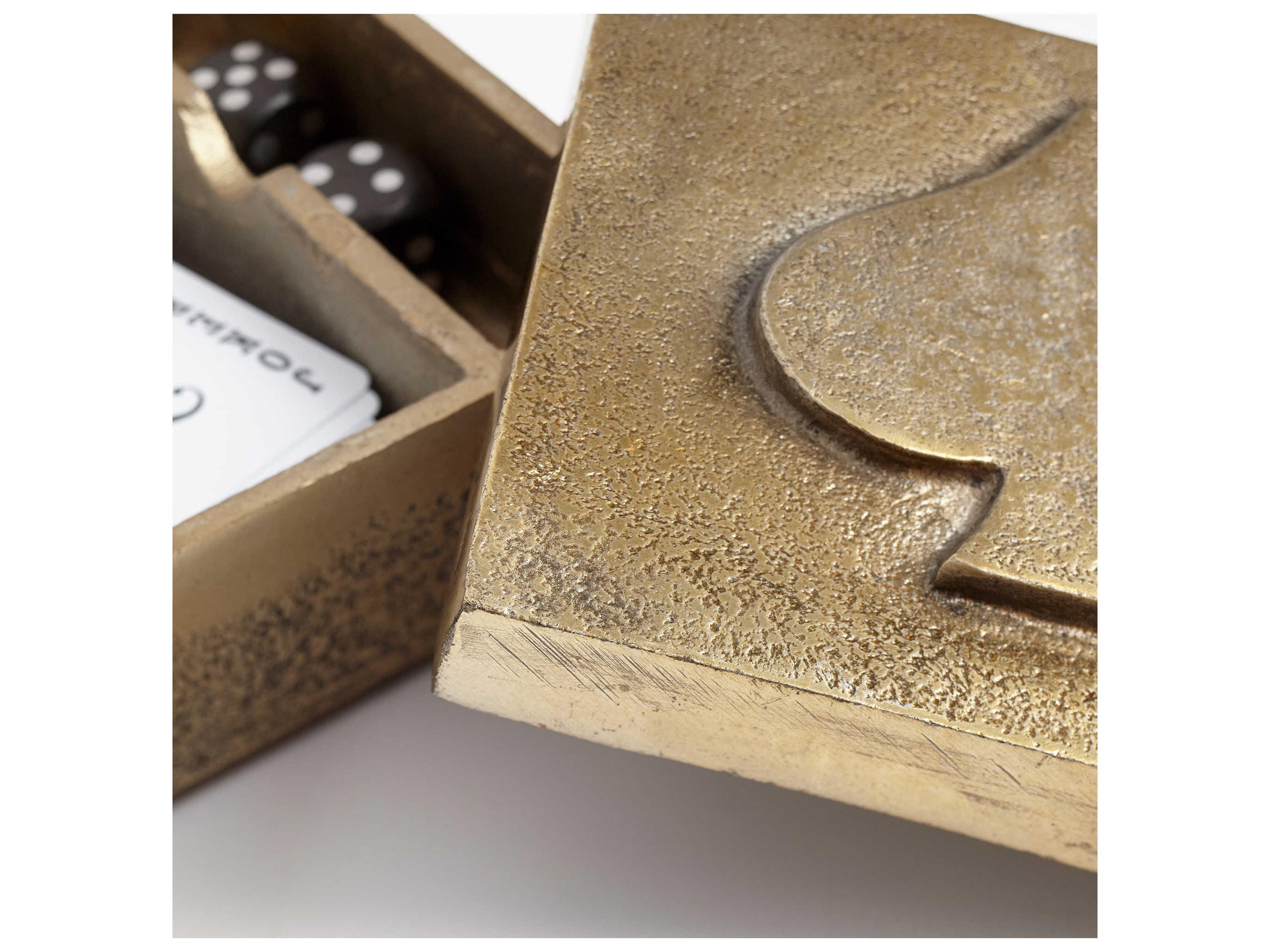 Cyan Design Antique Gold Spades Container