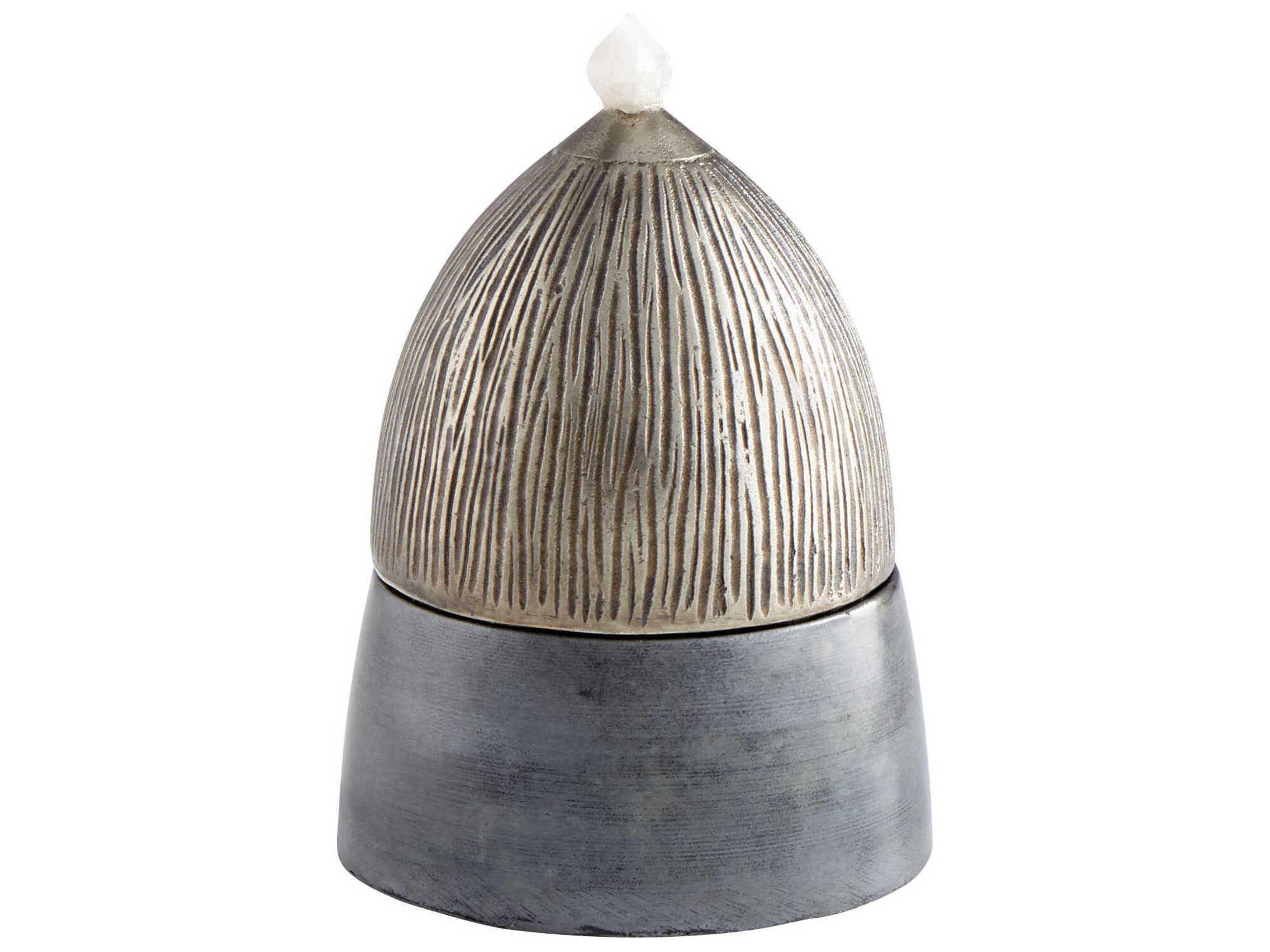 Antique Nickel Chestnut Container