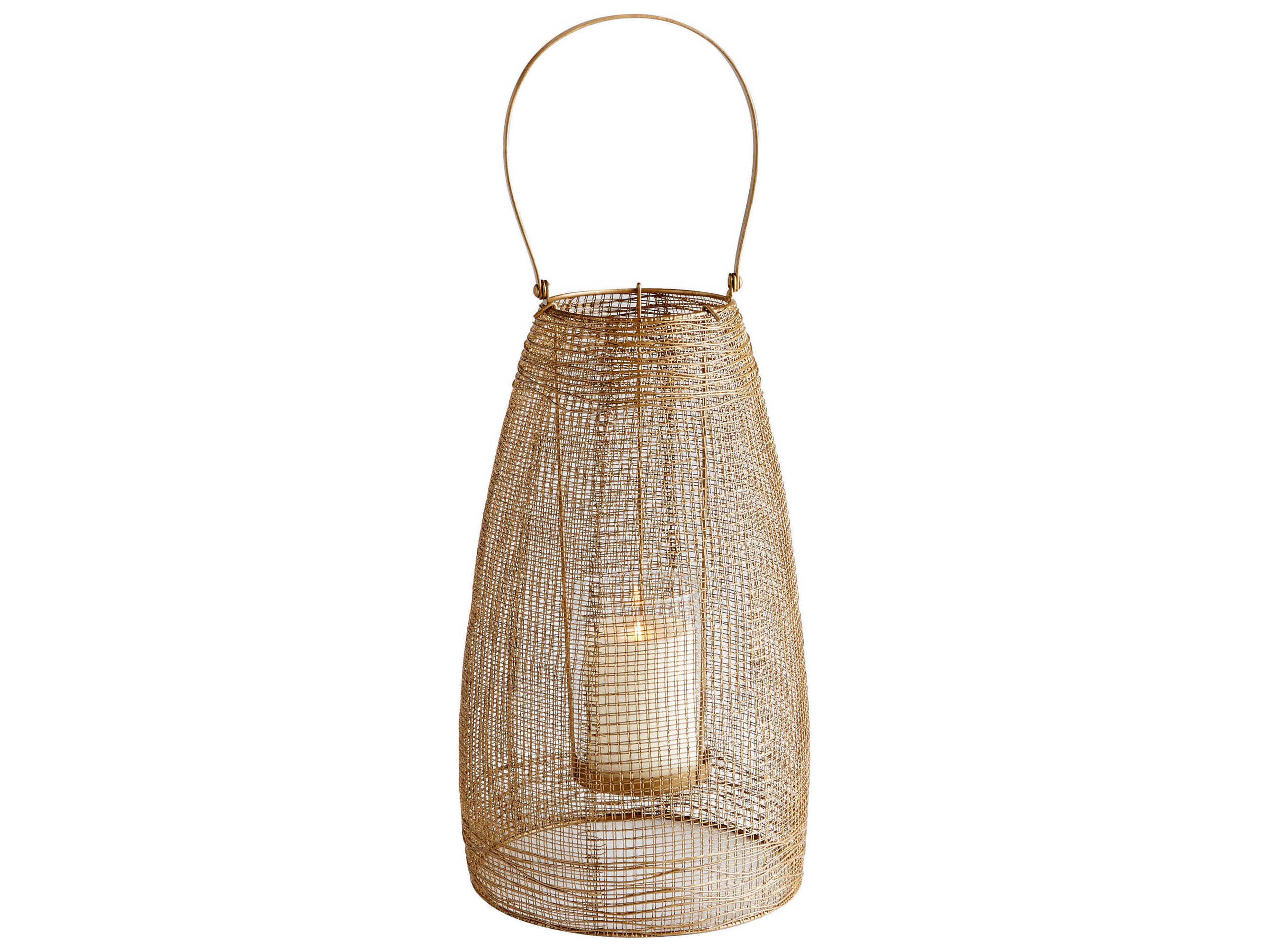 Gold Gauze Candleholder