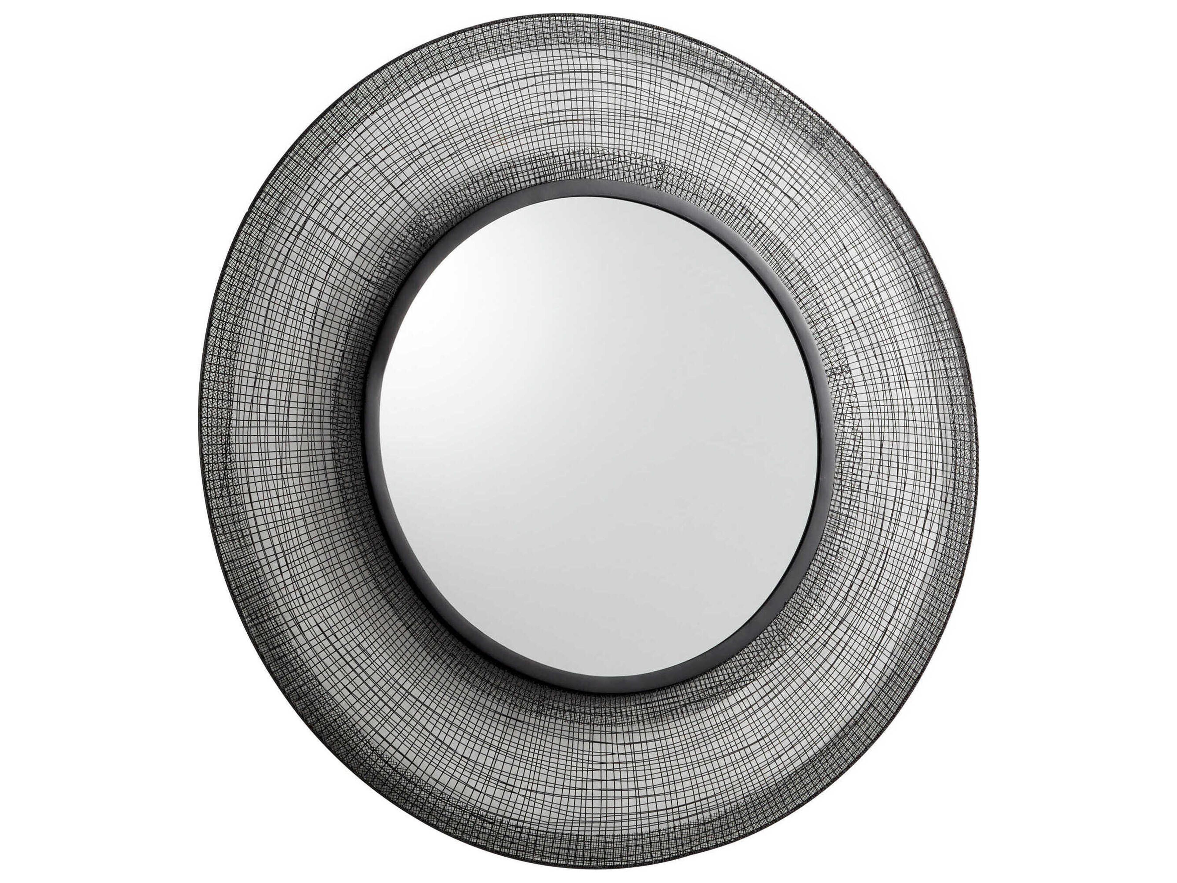 Cyan Design Matrix Graphite Round Wall Mirror
