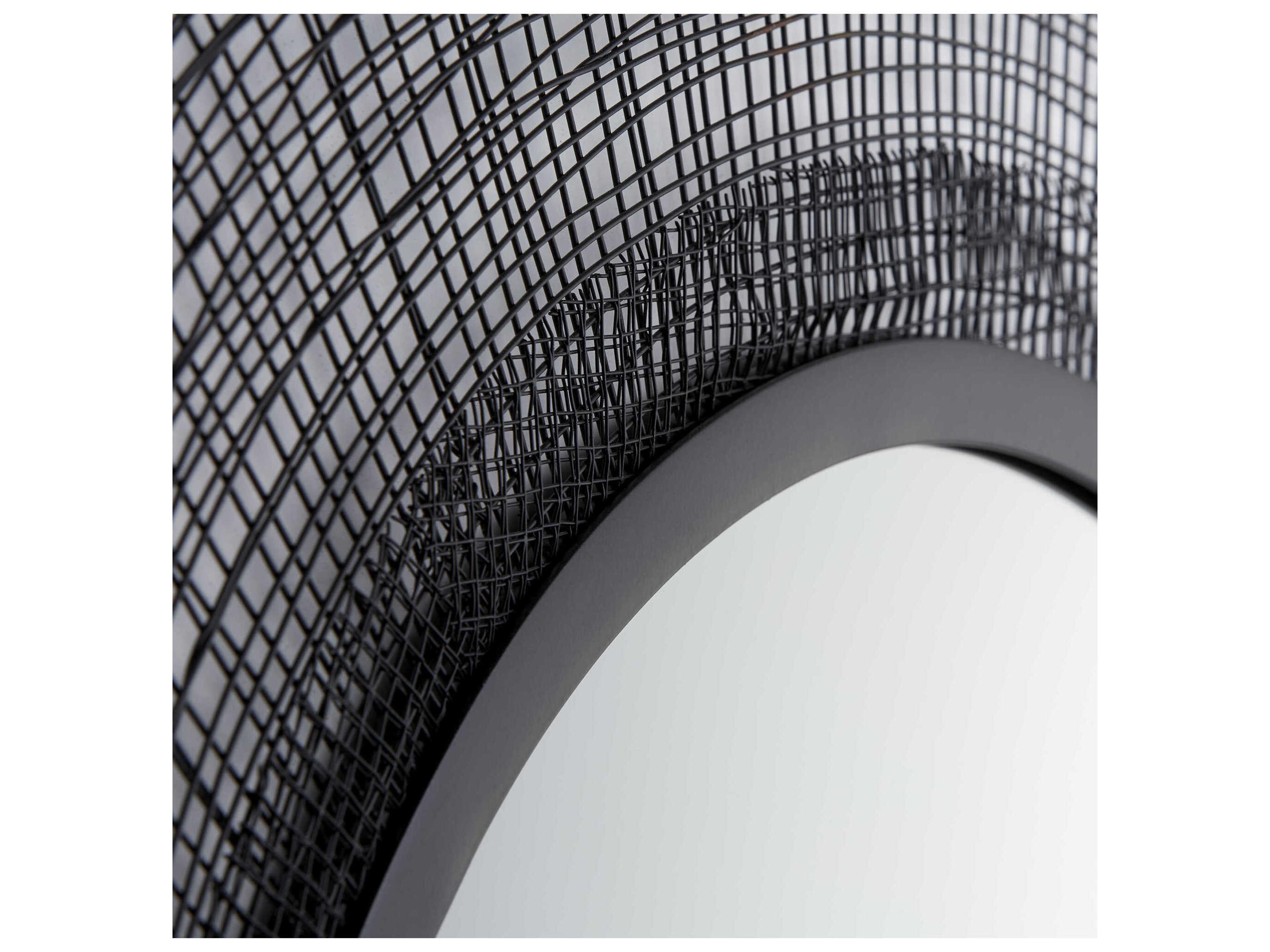 Cyan Design Matrix Graphite Round Wall Mirror