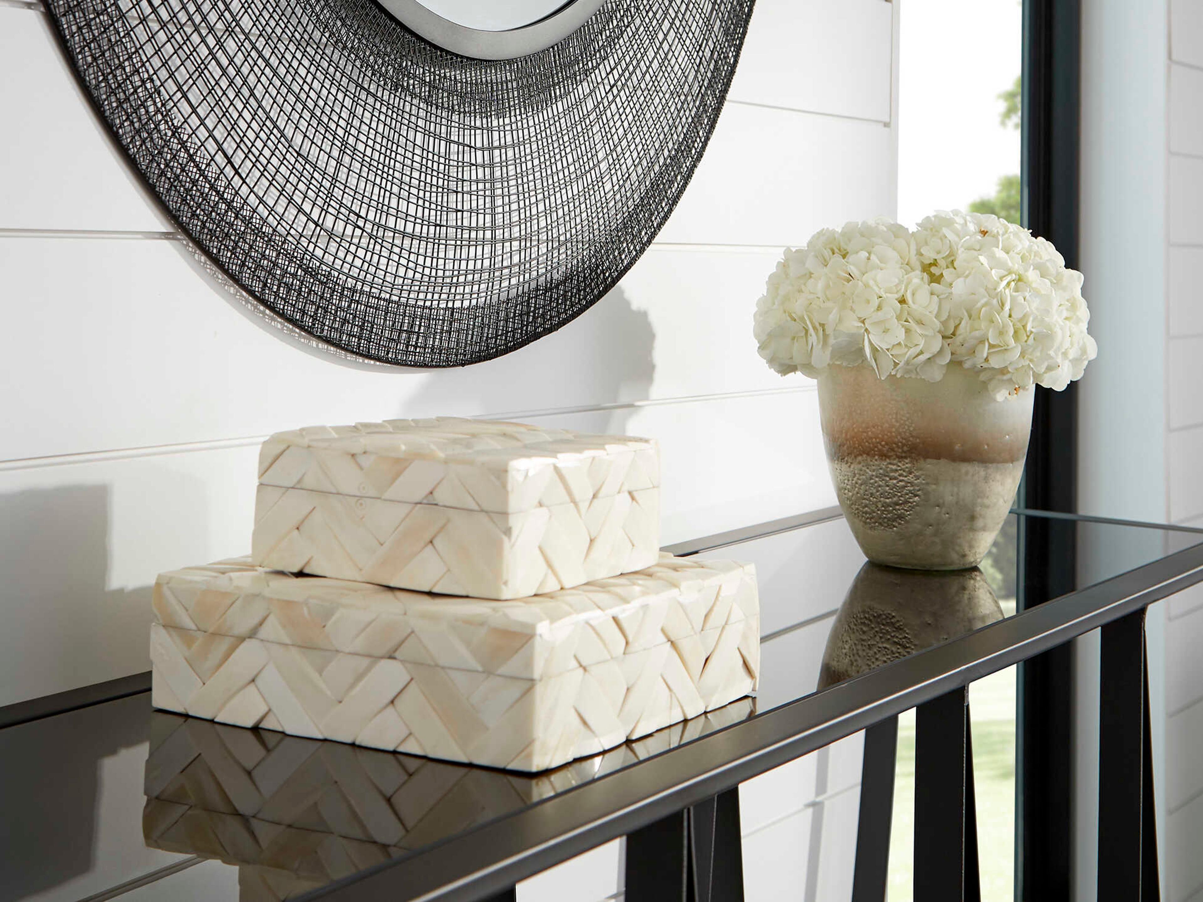 Cyan Design Matrix Graphite Round Wall Mirror