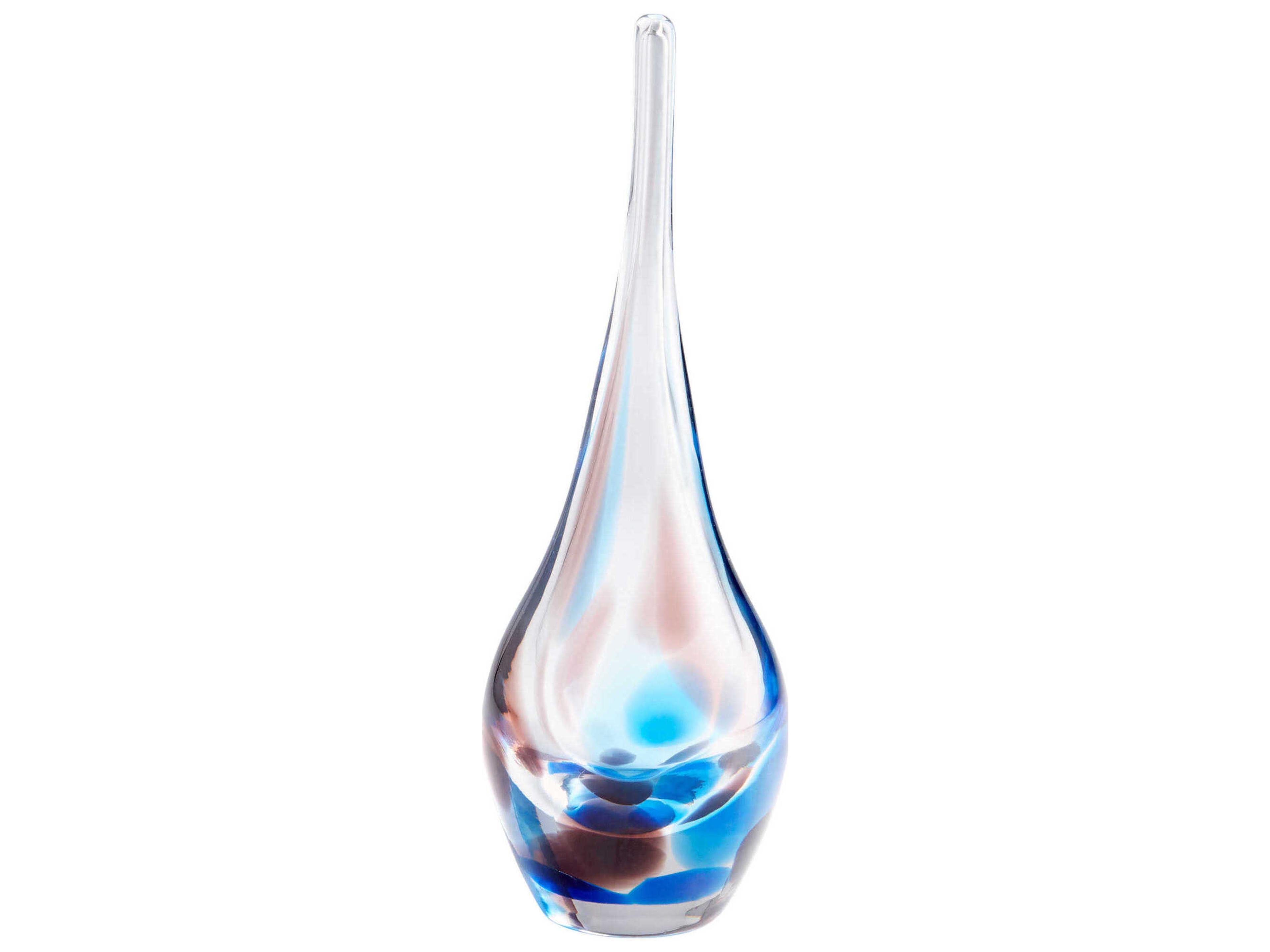 Pandora Amber / Blue 11" High Vase