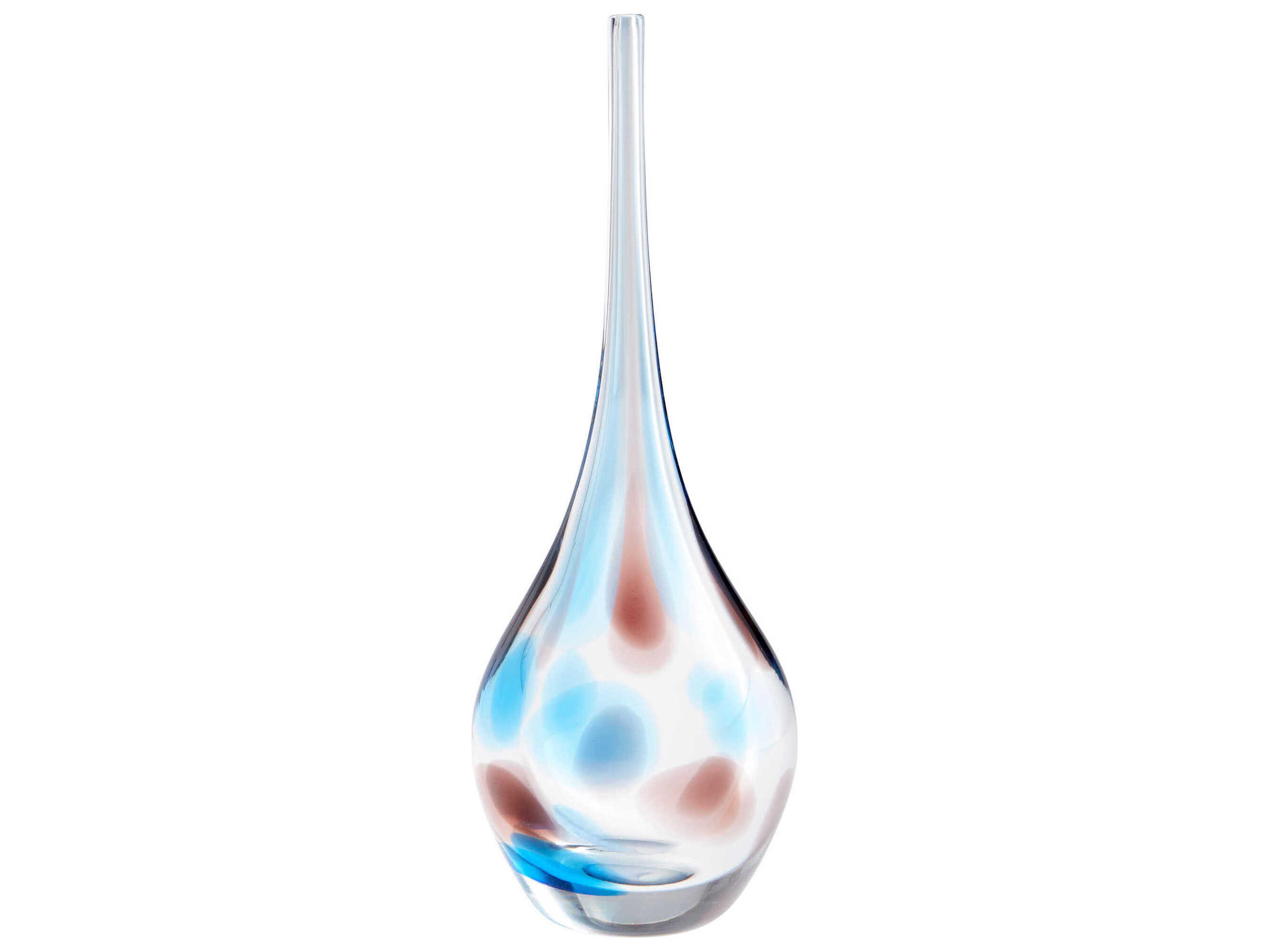 Pandora Amber / Blue 16" High Vase