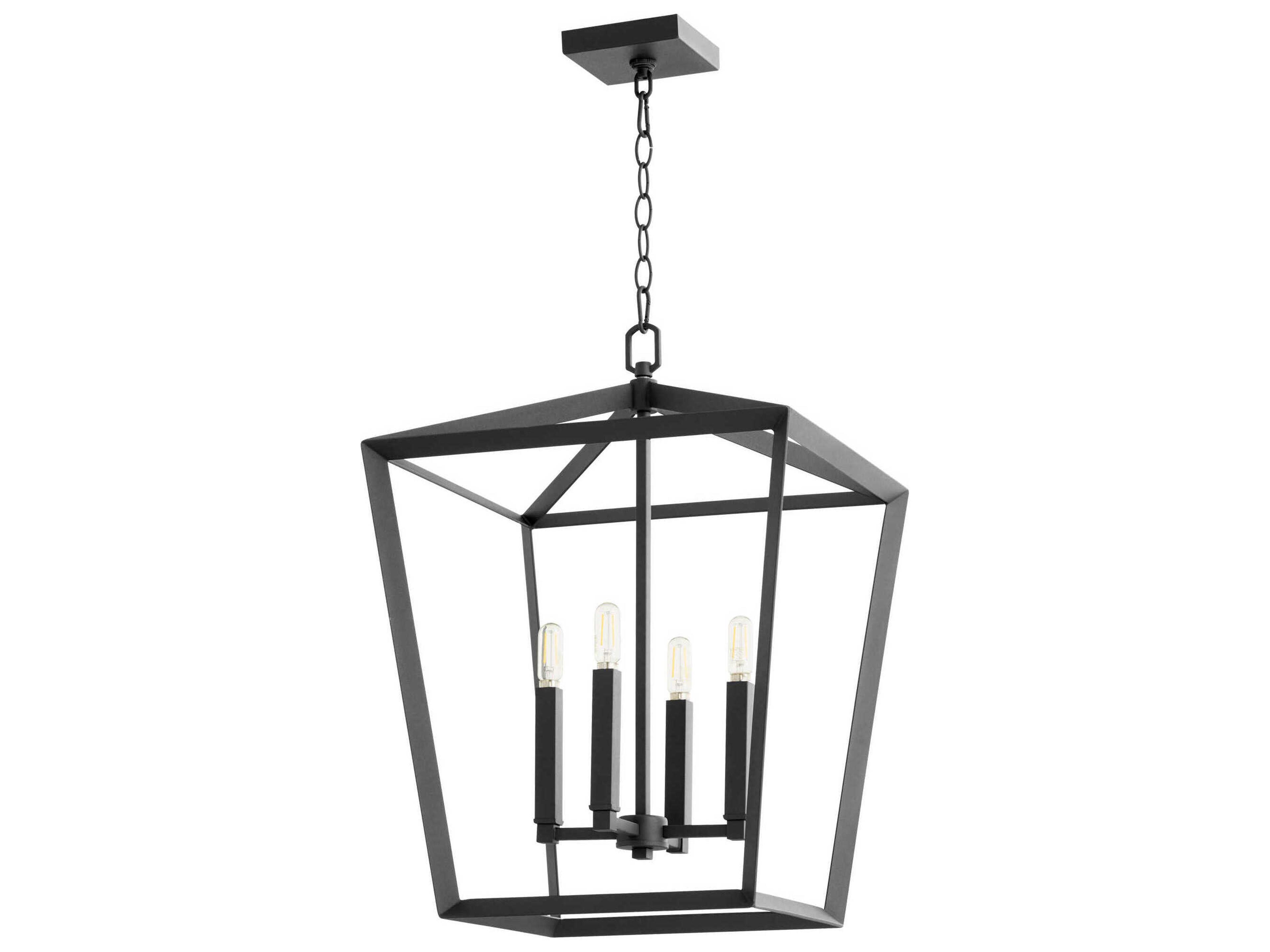 Hyperion 4-Light Noir Black Lantern Pendant