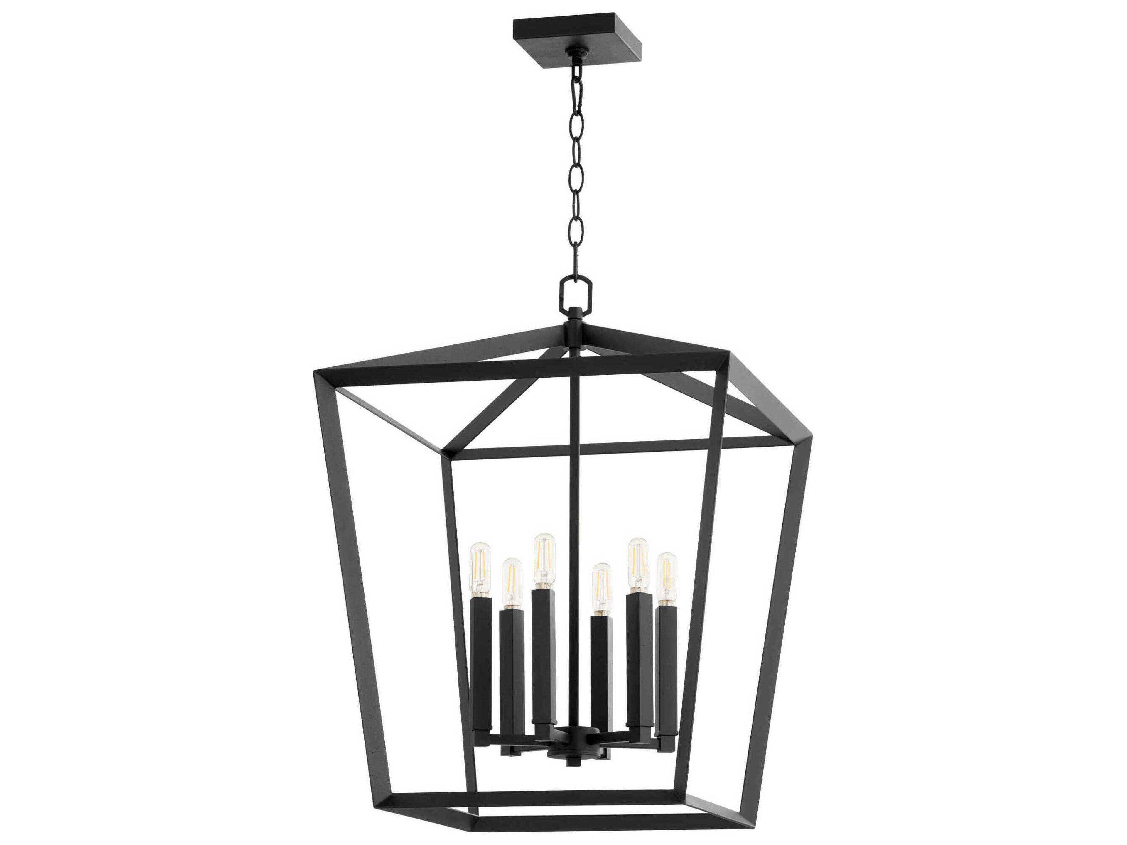Hyperion 6-Light Noir Black Lantern Pendant