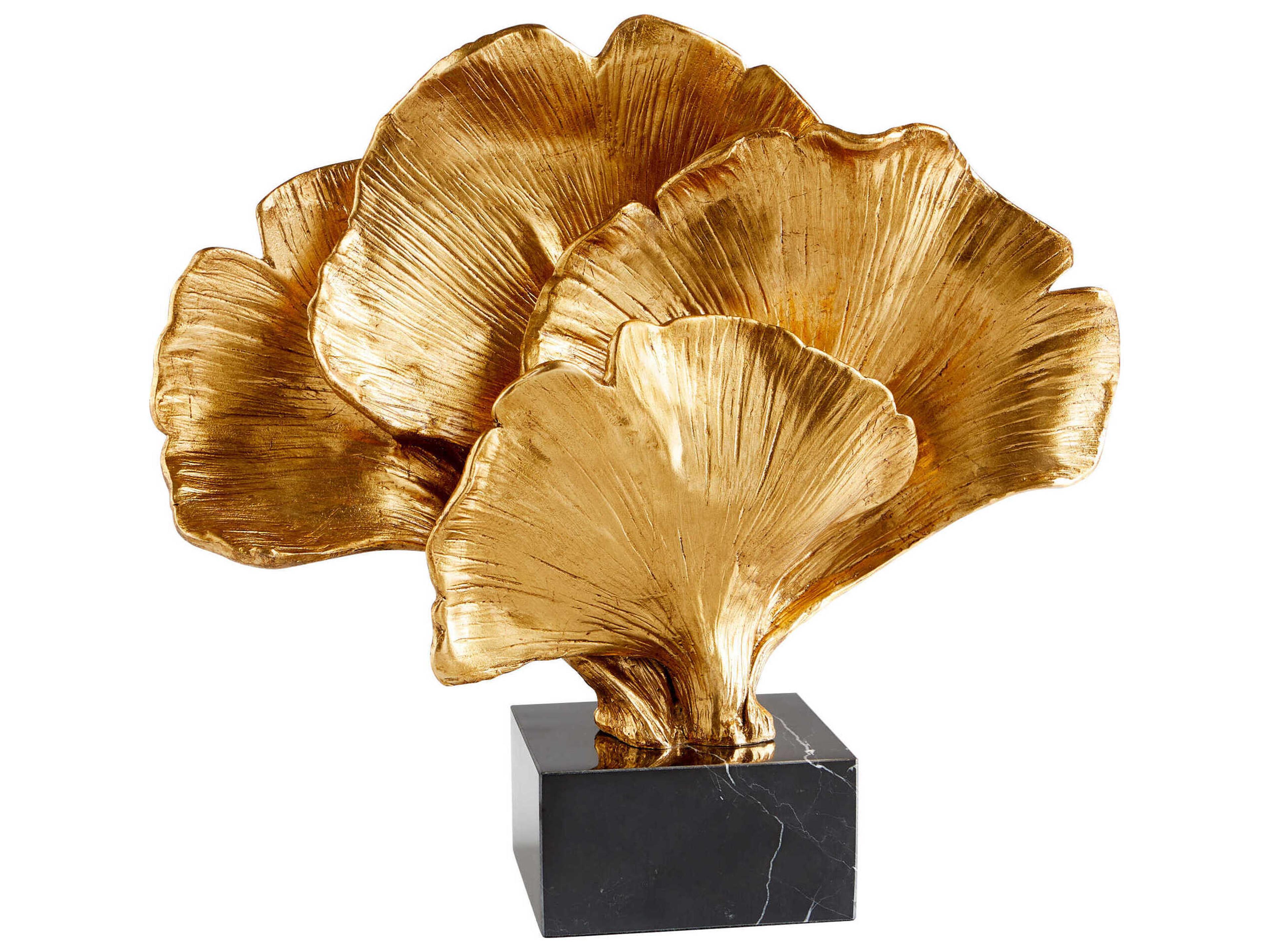 Gold Gilded Bloom Sculpture