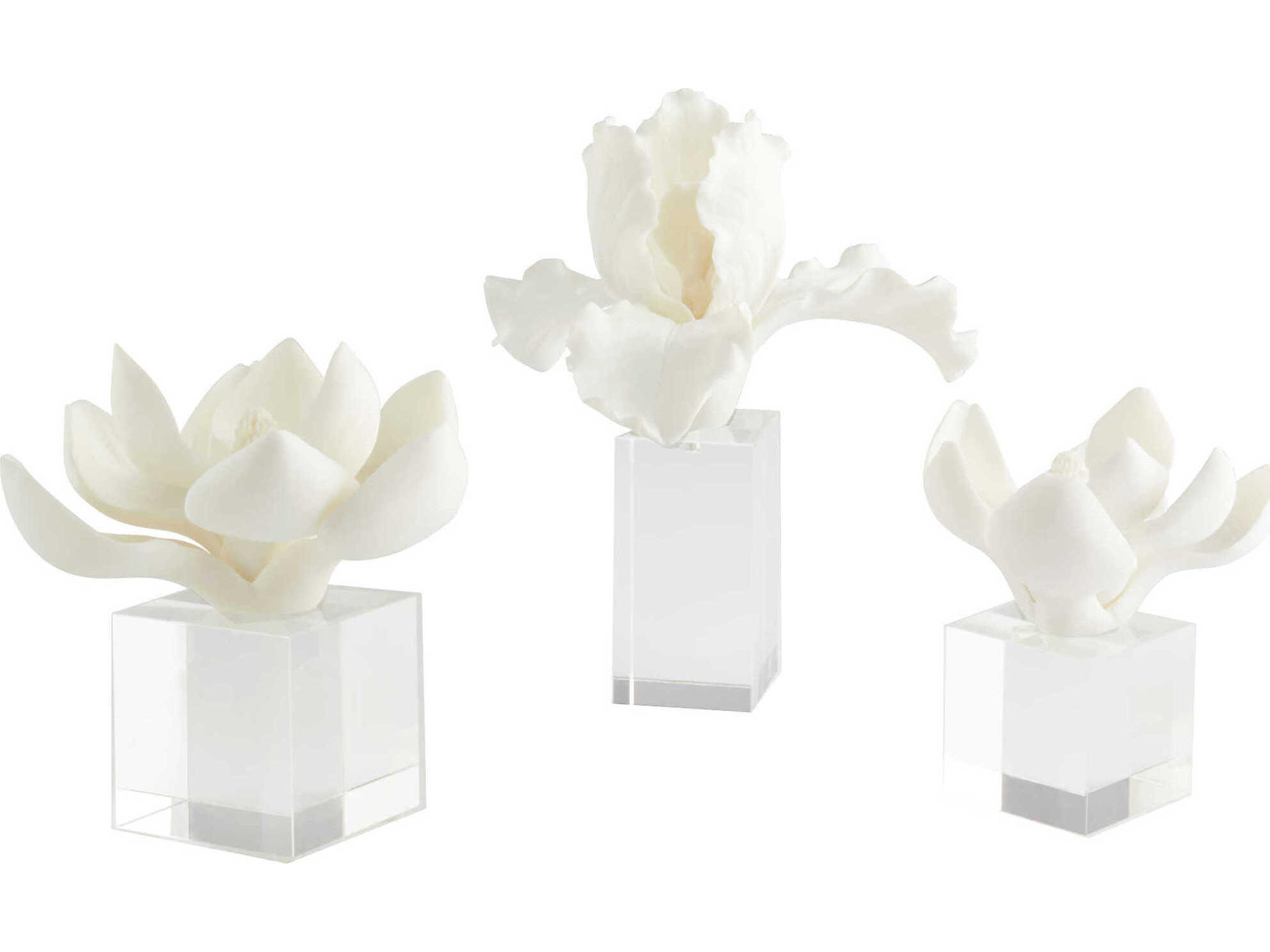 Cyan Design White Magnolia Sculpture