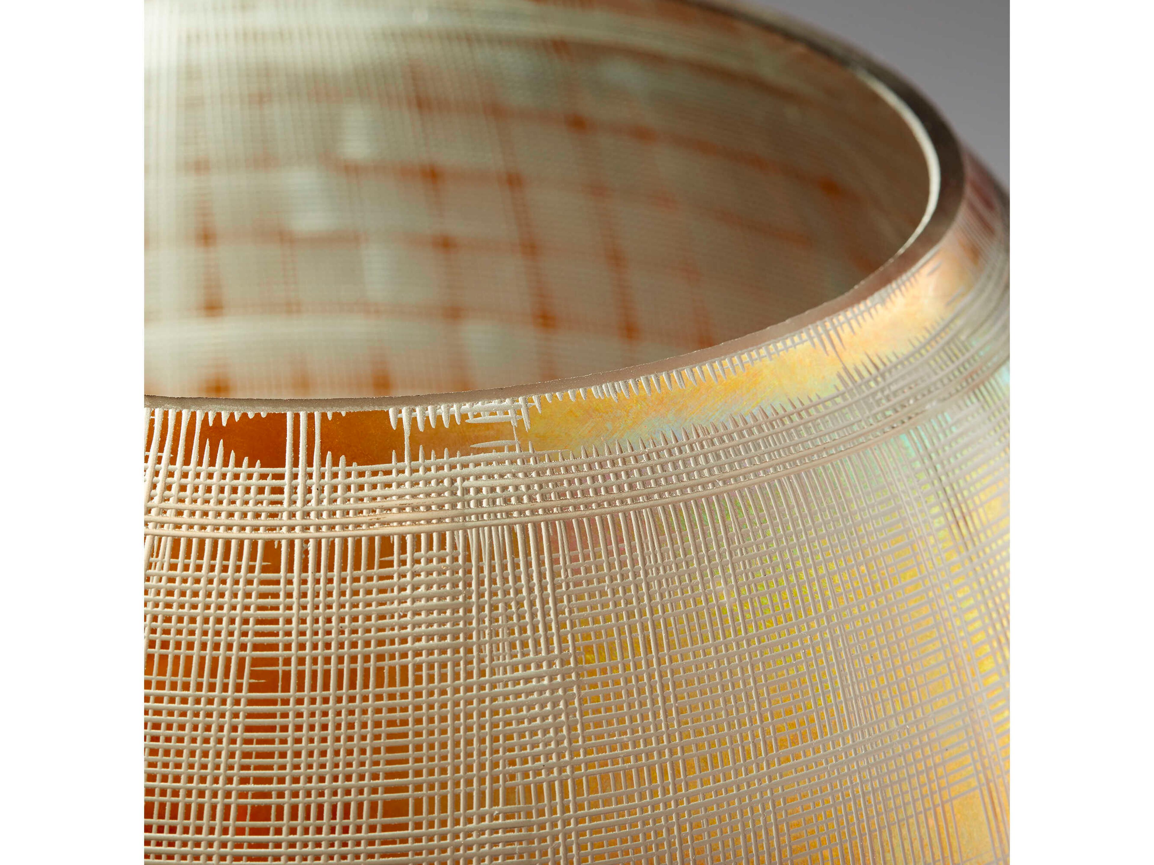 Cyan Design Combed Iridescent Gold Gradient Grid Vase