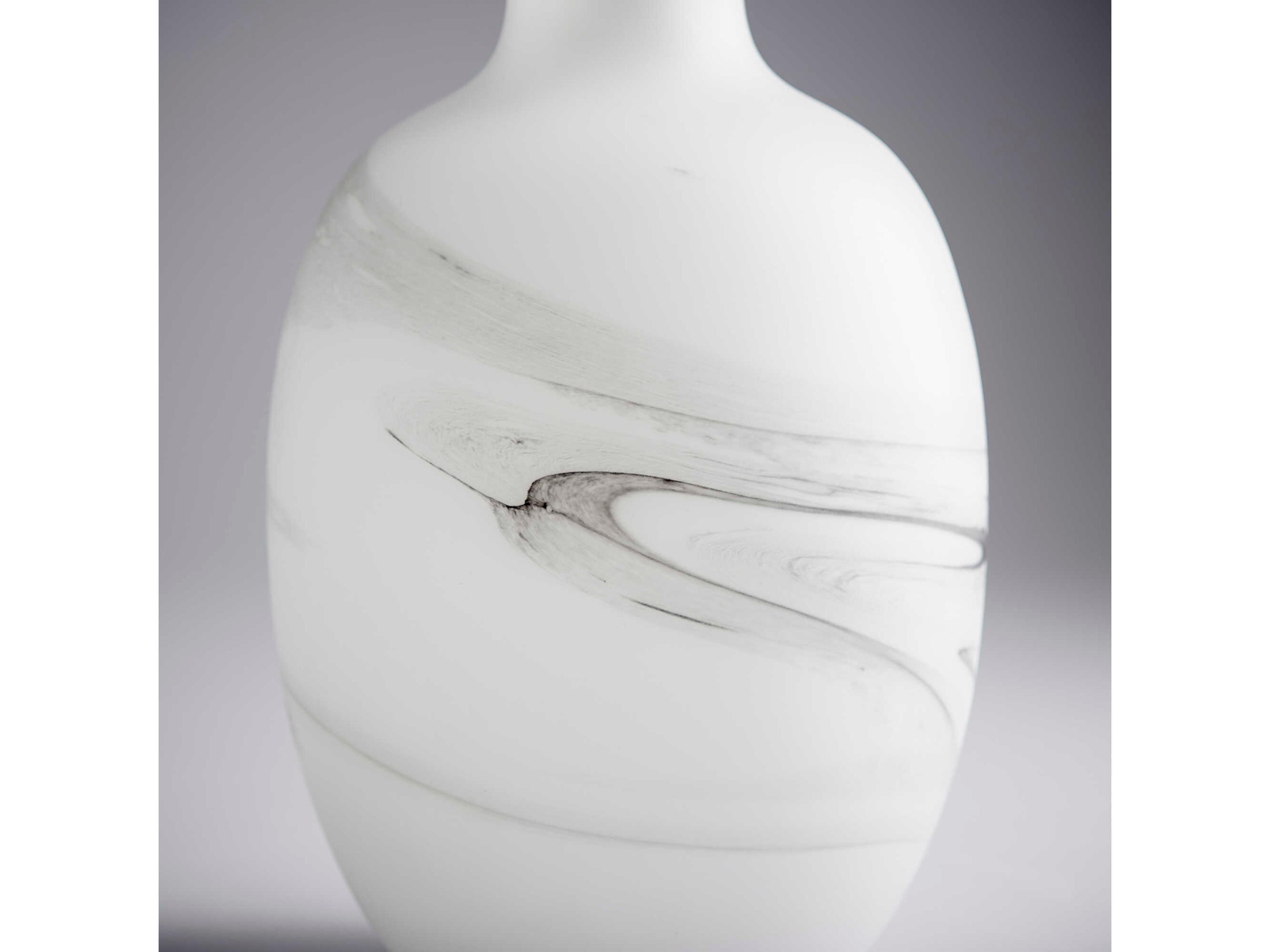 Cyan Design White Black Swirl Moon Mist Vase
