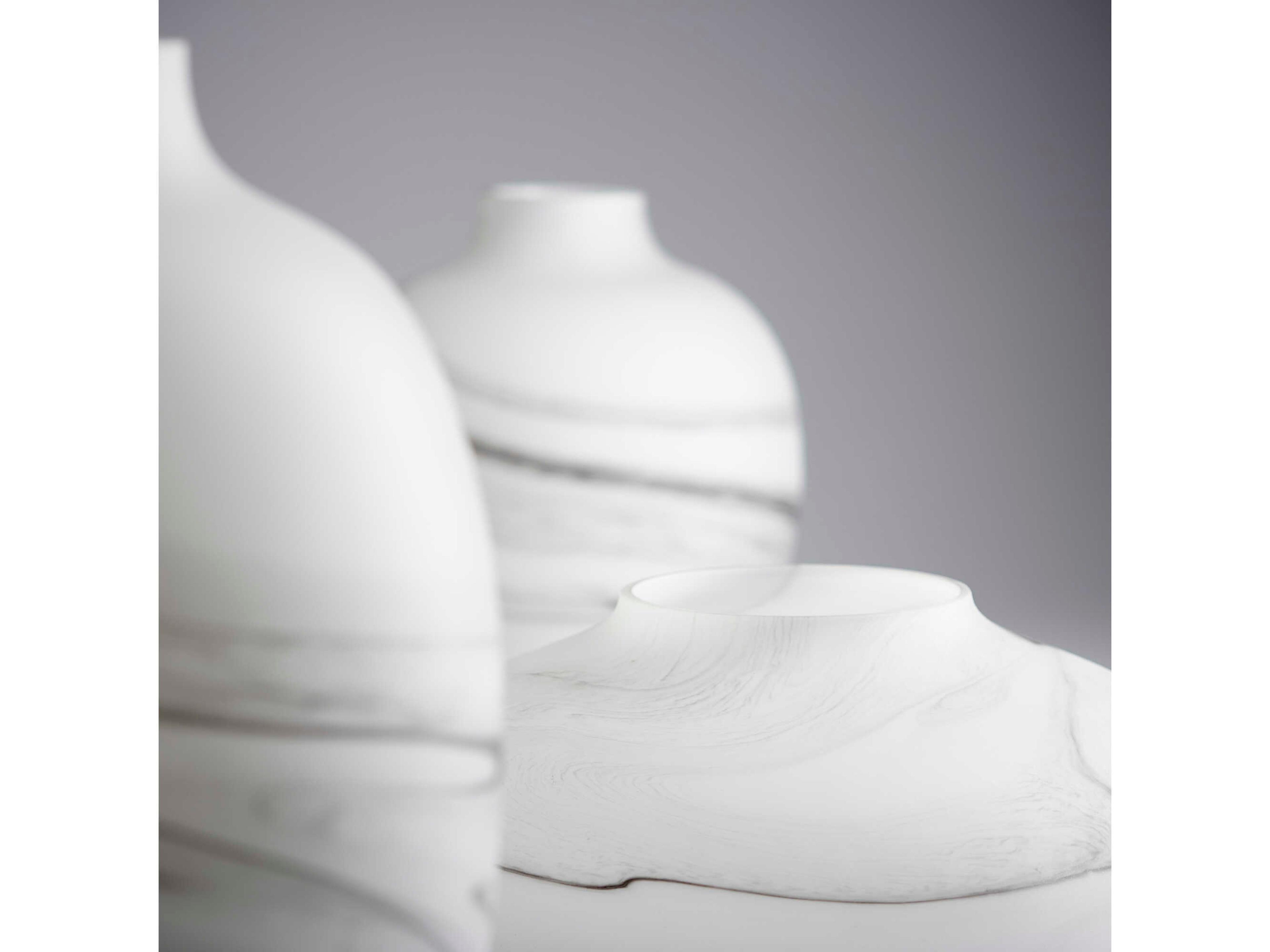 Cyan Design White Black Swirl Moon Mist Vase