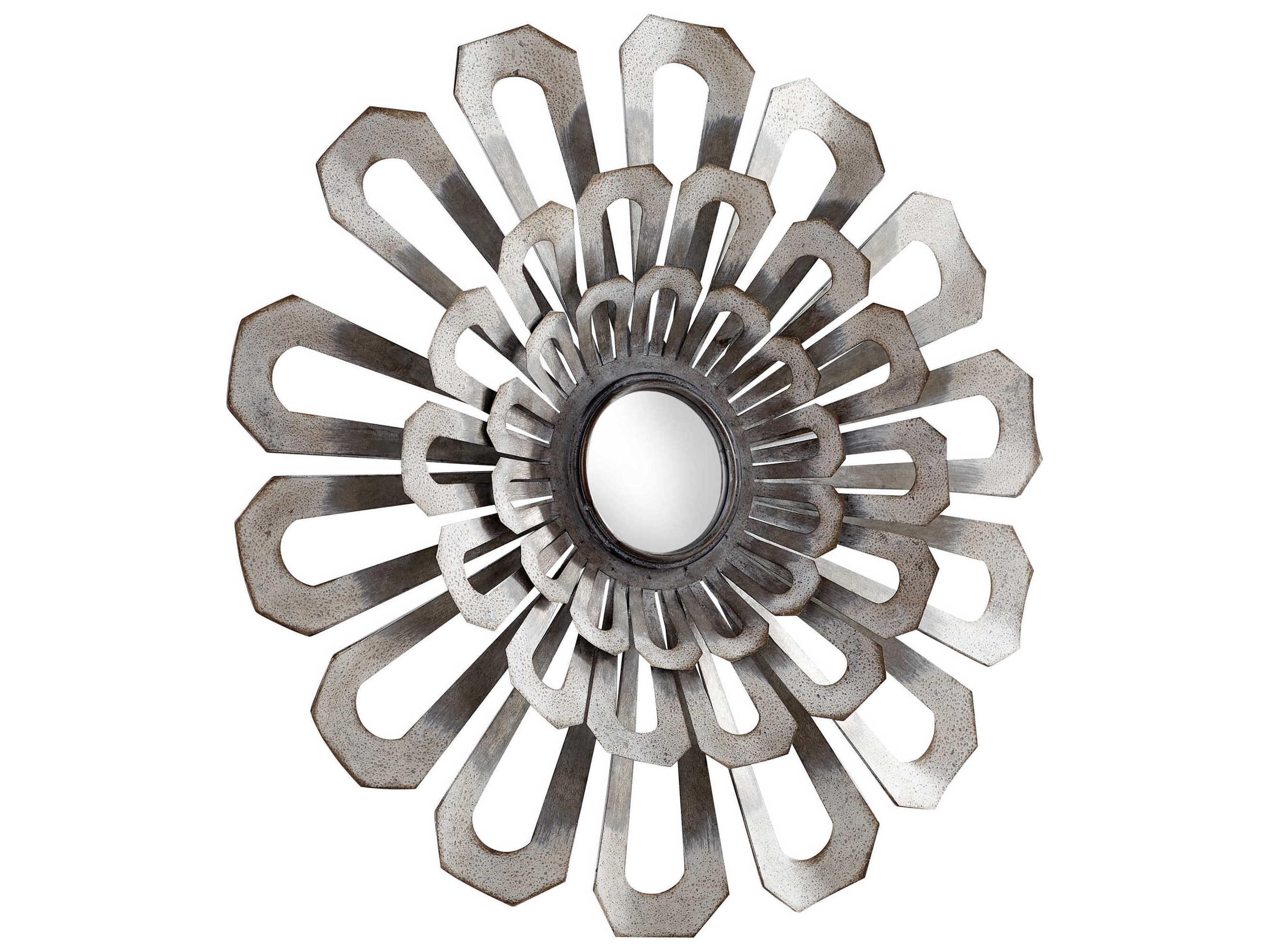 Eden Galvanized Round Wall Mirror