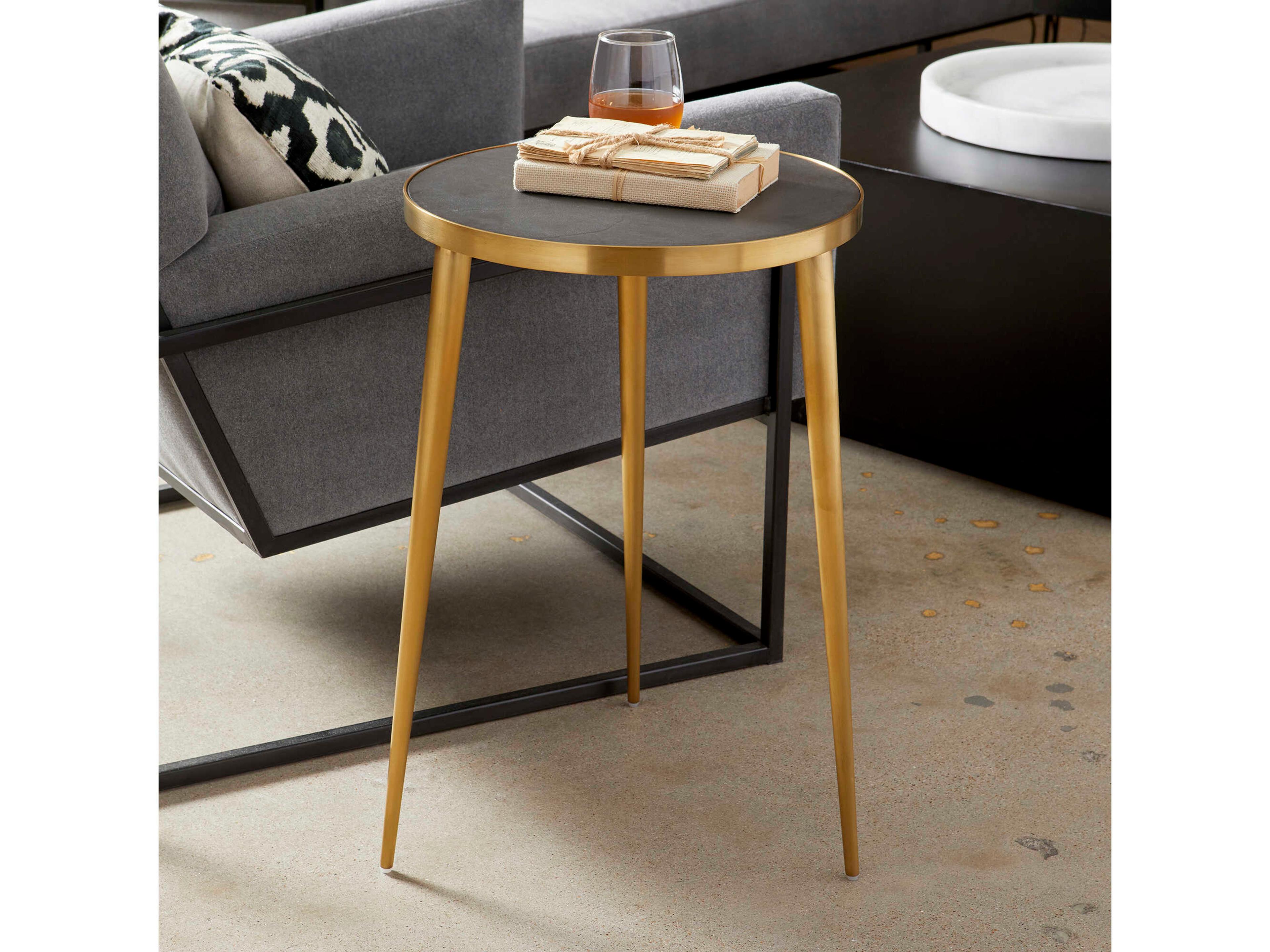 Cyan Design Bremen Round Concrete End Table