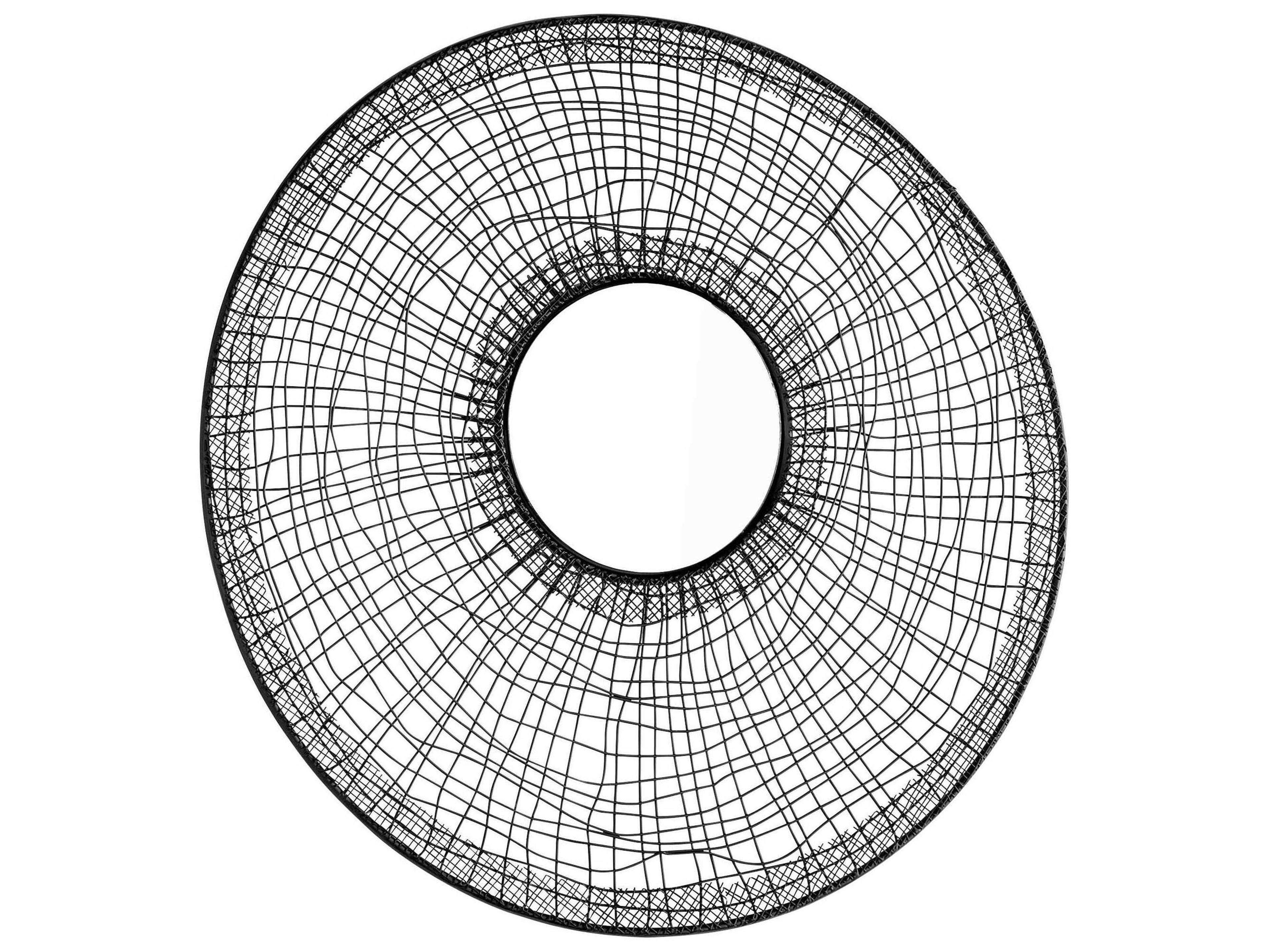 Cyan Design Silk Graphite Round Wall Mirror