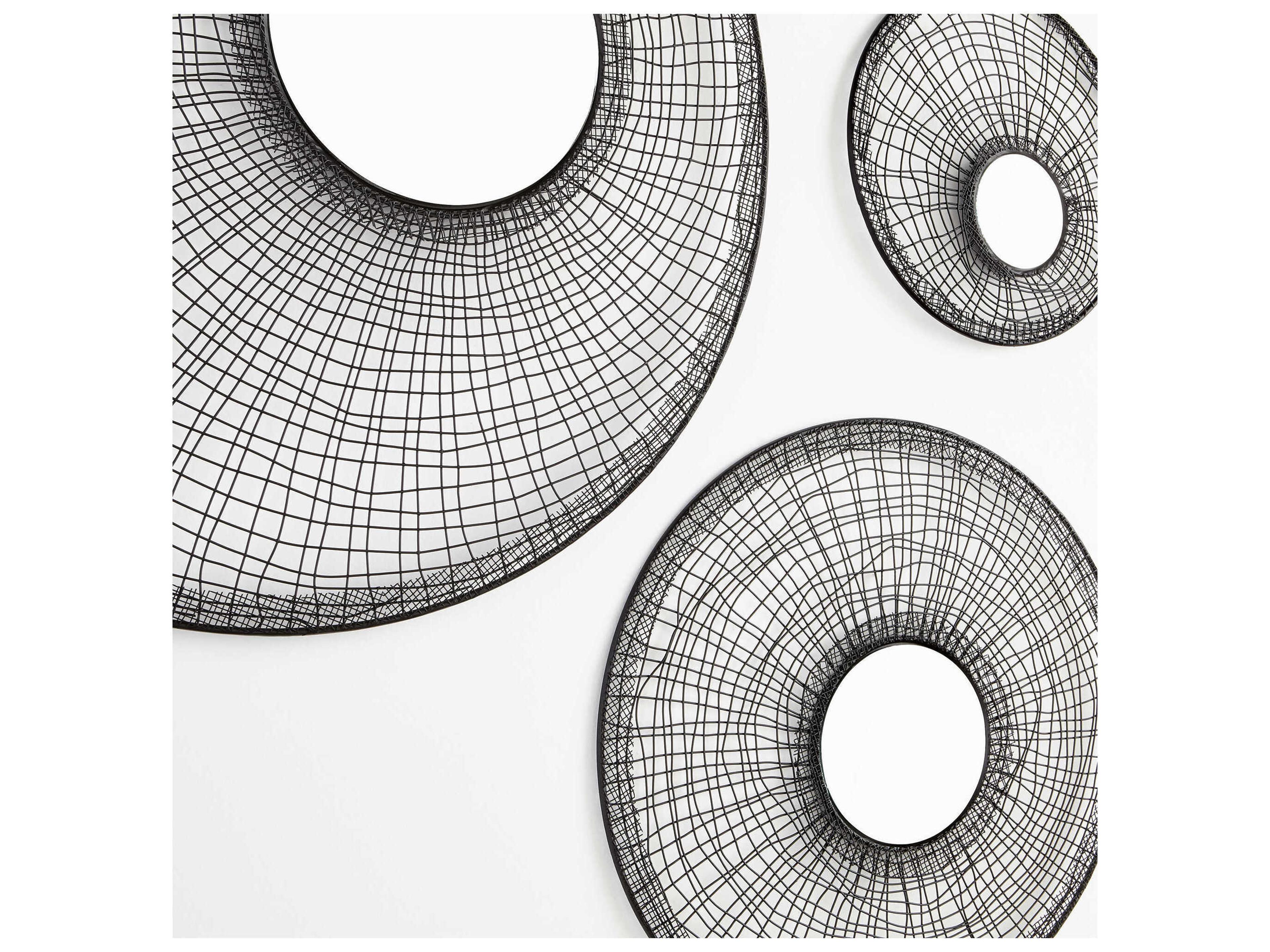 Cyan Design Silk Graphite Round Wall Mirror