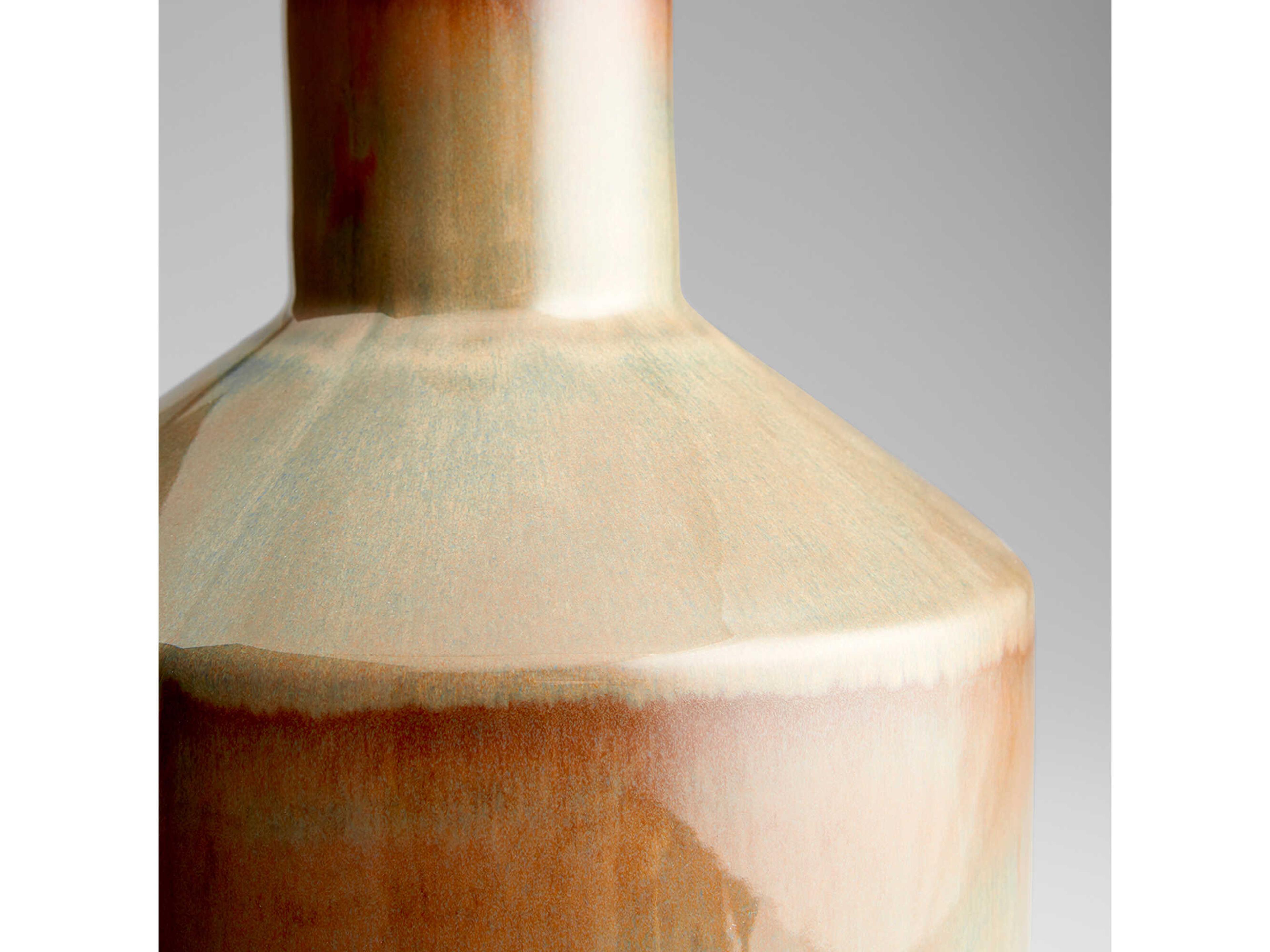 Cyan Design Olive Glaze Marbled Vase